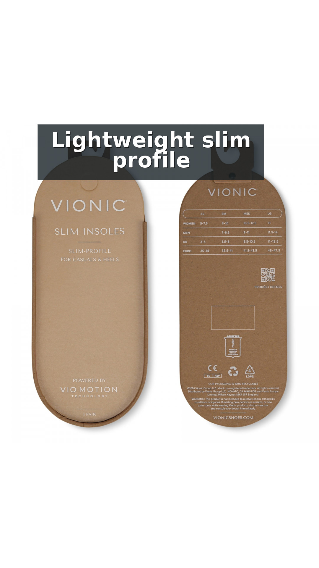 Vionic Slim Fit Orthotic Insoles - Support for Dress Shoes & Heels style detail 11: Lightweight slim profile