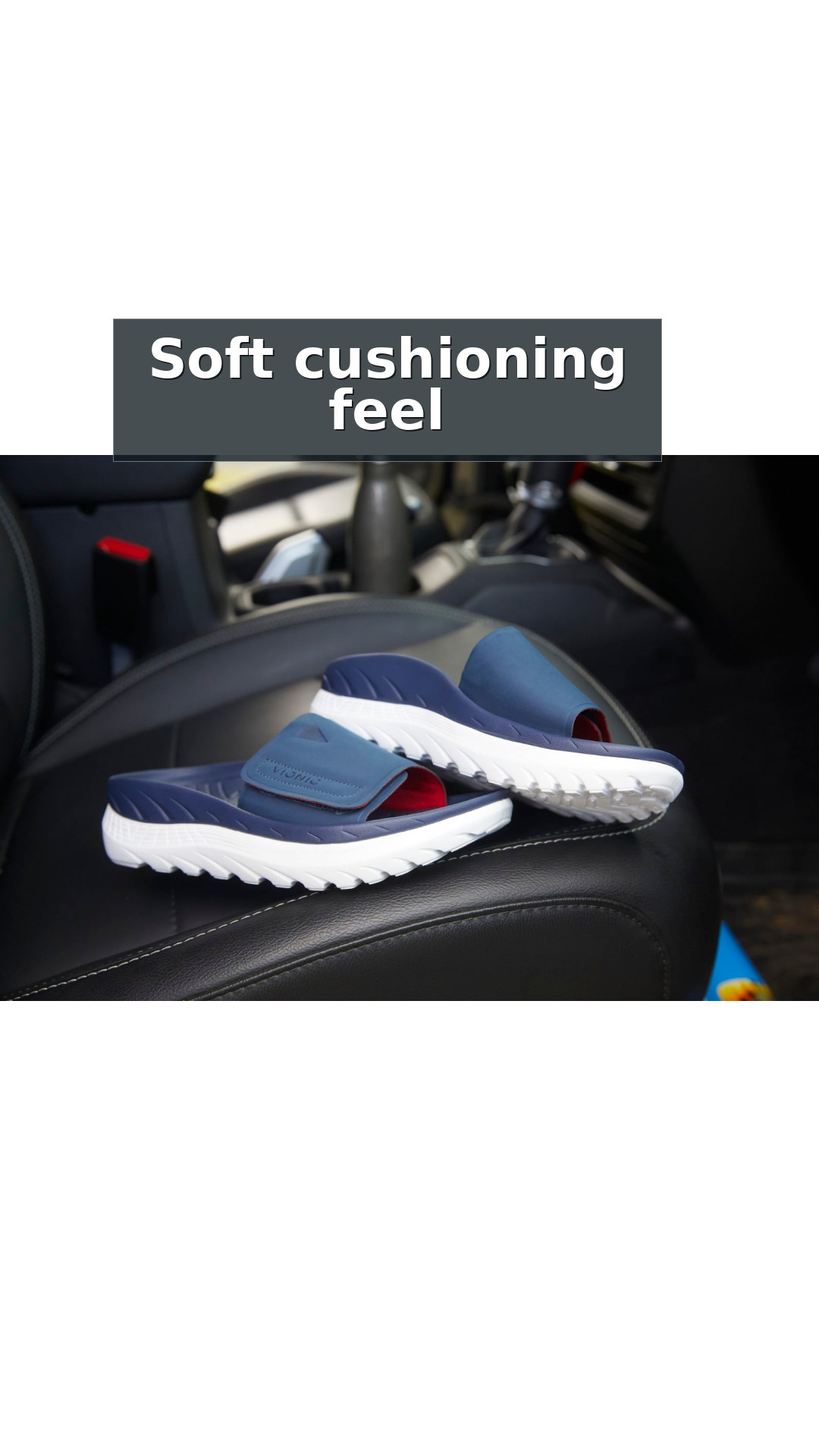 Vionic Rejuvenate Unisex Slide Recovery Sandals style detail 2: Soft cushioning feel