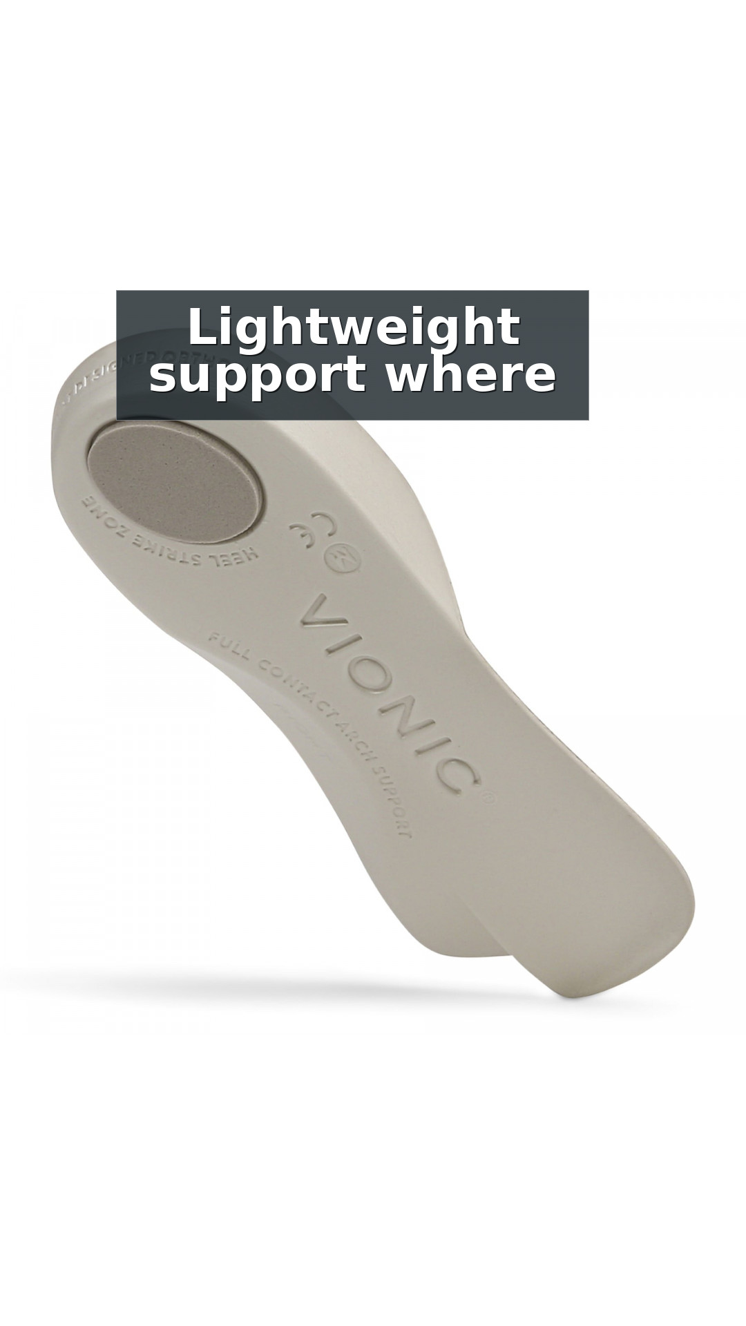Vionic Relief 3/4 Orthotic Insoles - Compact Comfort for Tight Shoes style detail 4: Lightweight support where needed