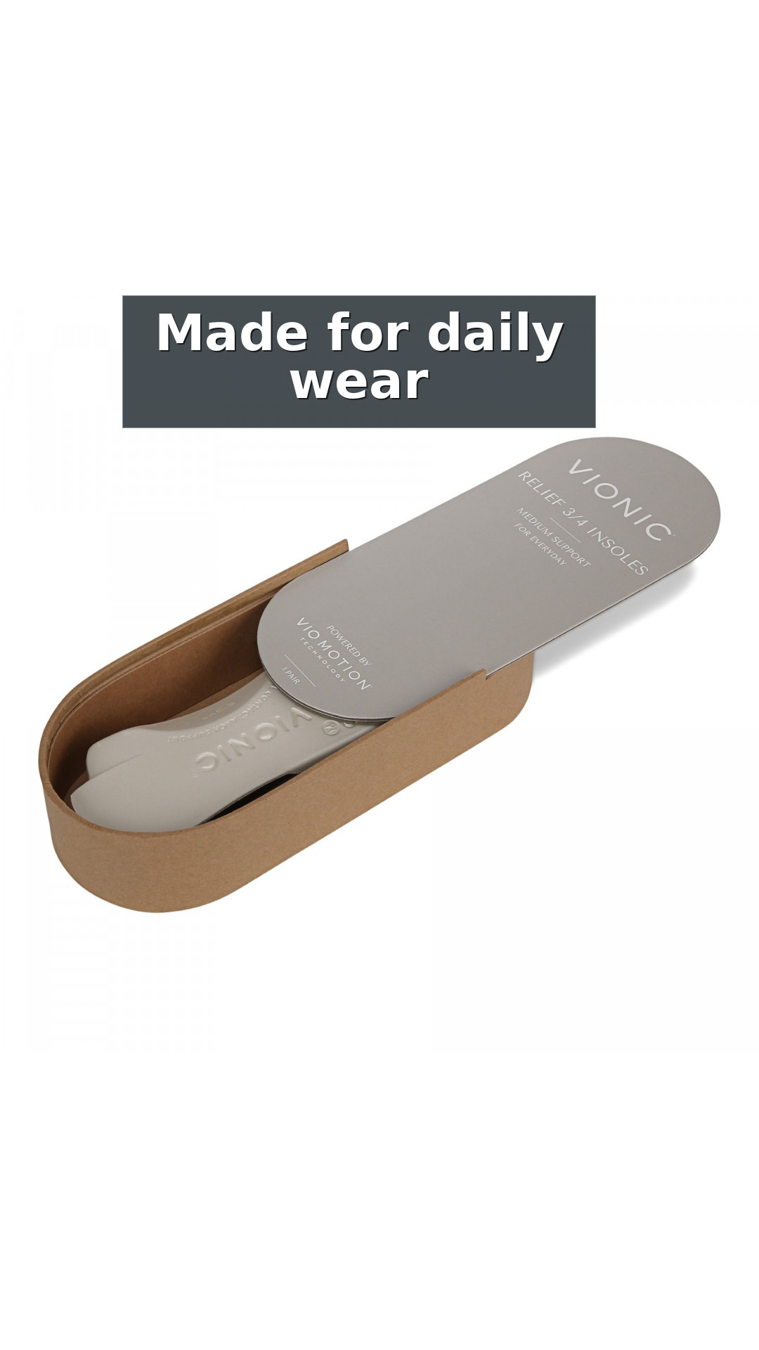 Vionic Relief 3/4 Orthotic Insoles - Compact Comfort for Tight Shoes style detail 9: Made for daily wear