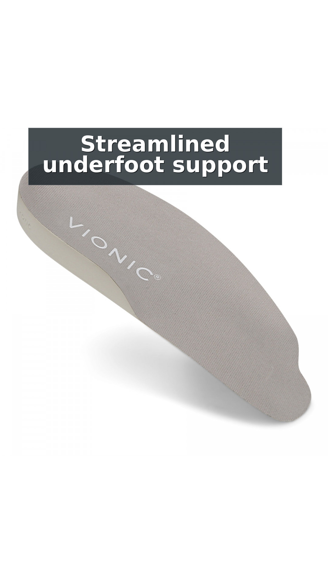 Vionic Relief 3/4 Orthotic Insoles - Compact Comfort for Tight Shoes style detail 10: Streamlined underfoot support