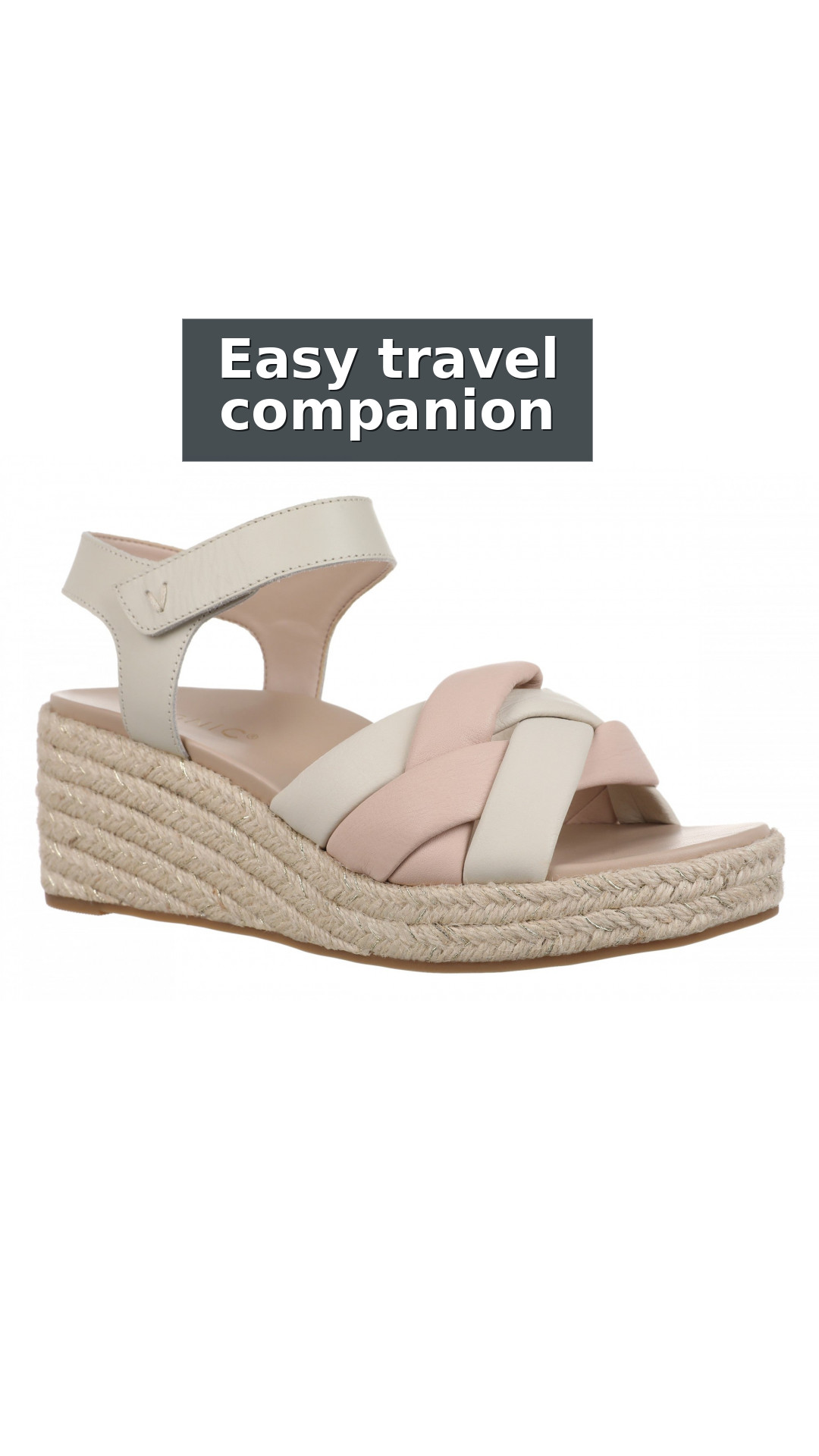 Vionic Saratoga Women's Orthotic Support Espadrille Wedge Sandal style detail 7: Easy travel companion