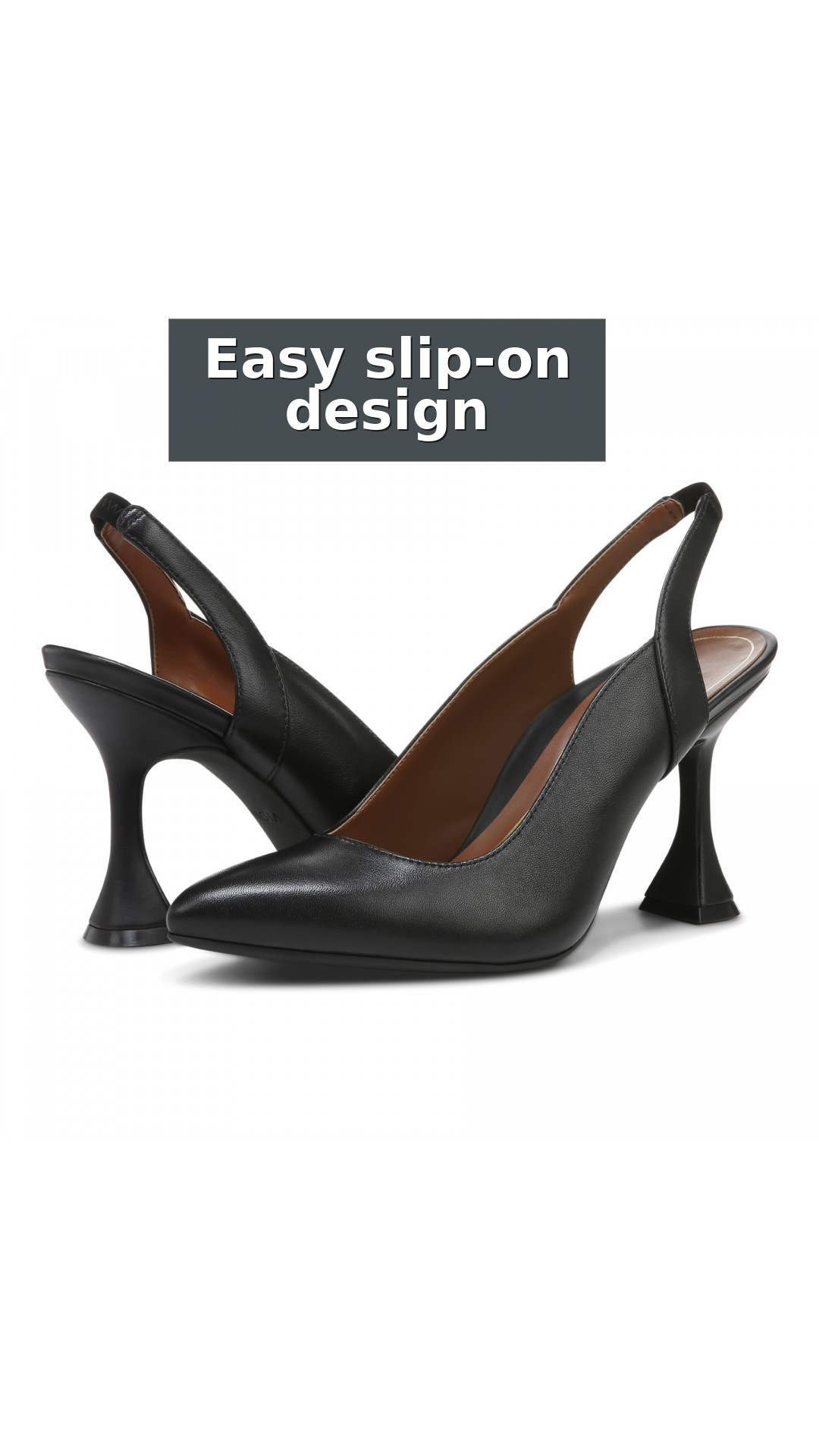 Vionic Adalena Women's Slingback Heeled Dress Shoe style detail 4: Easy slip-on design