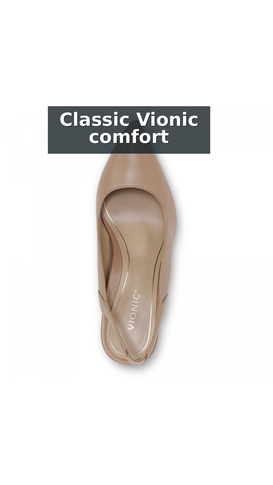 Vionic Adalena Women's Slingback Heeled Dress Shoe style detail 10: Classic Vionic comfort