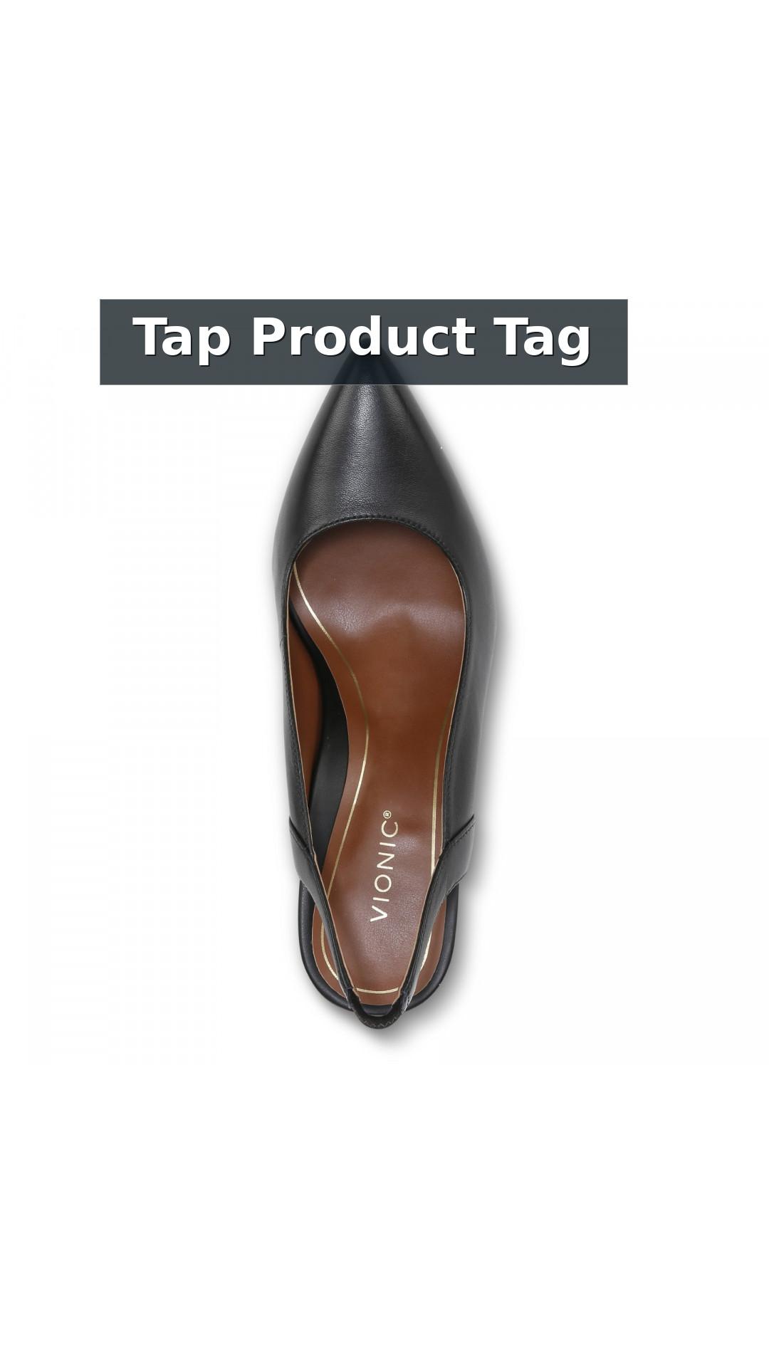 Vionic Adalena Women's Slingback Heeled Dress Shoe style detail 12: Tap Product Tag