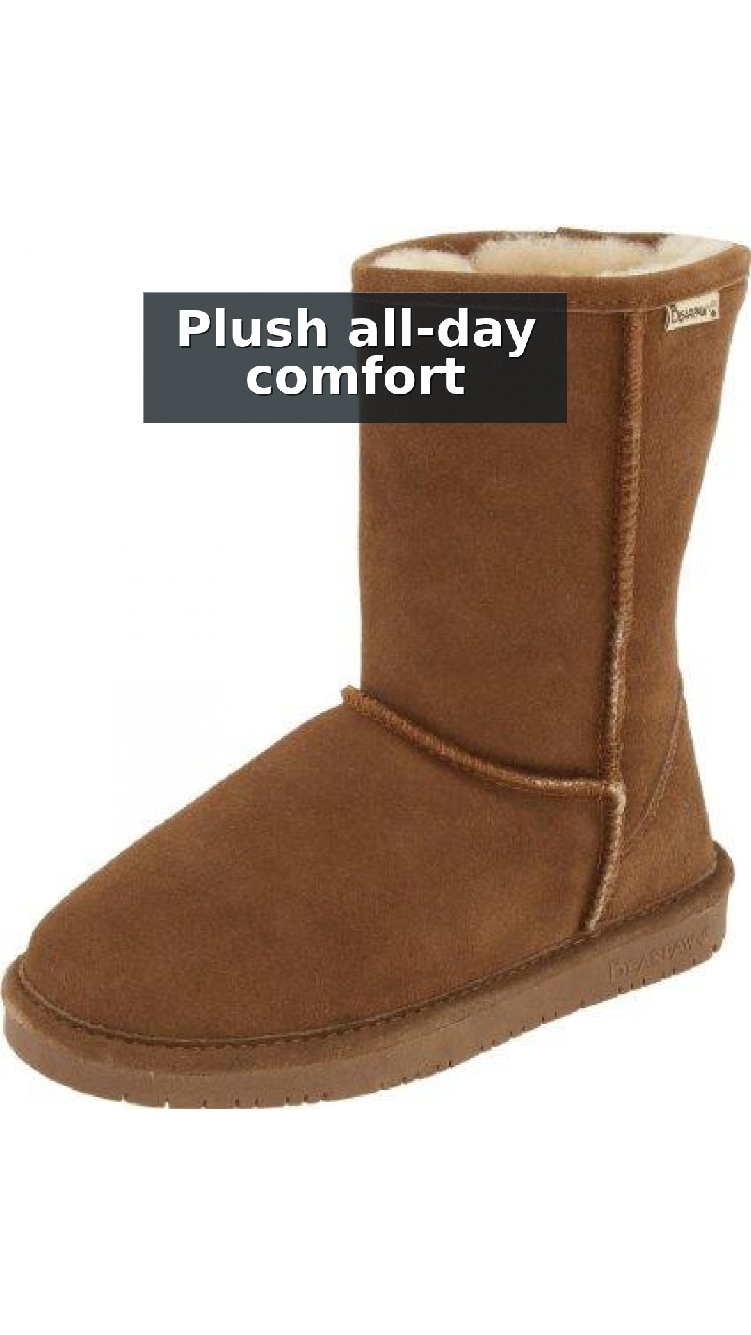 Bearpaw Emma Short - 8 inch Sheepskin Boots - 608W style detail 2: Plush all-day comfort