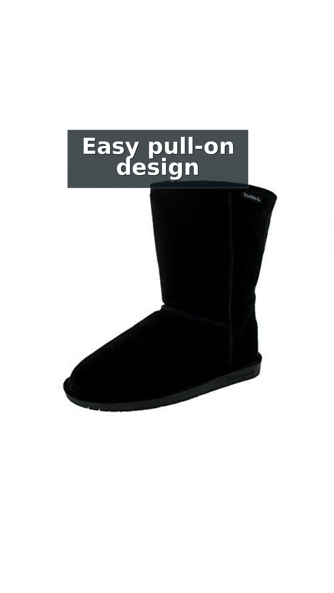 Bearpaw Emma Short - 8 inch Sheepskin Boots - 608W style detail 3: Easy pull-on design