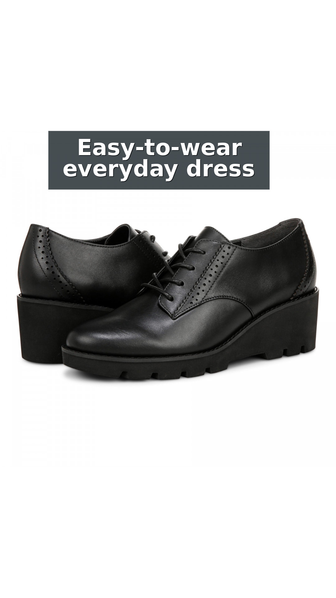 Vionic Anaheim Women's Comfort Wedge Oxford Derby Shoe style detail 4: Easy-to-wear everyday dress shoe