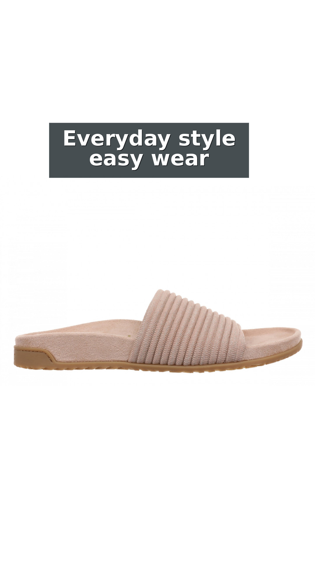 Vionic Evie Knit Women's Comfortable Supportive Slide Sandal style detail 5: Everyday style easy wear