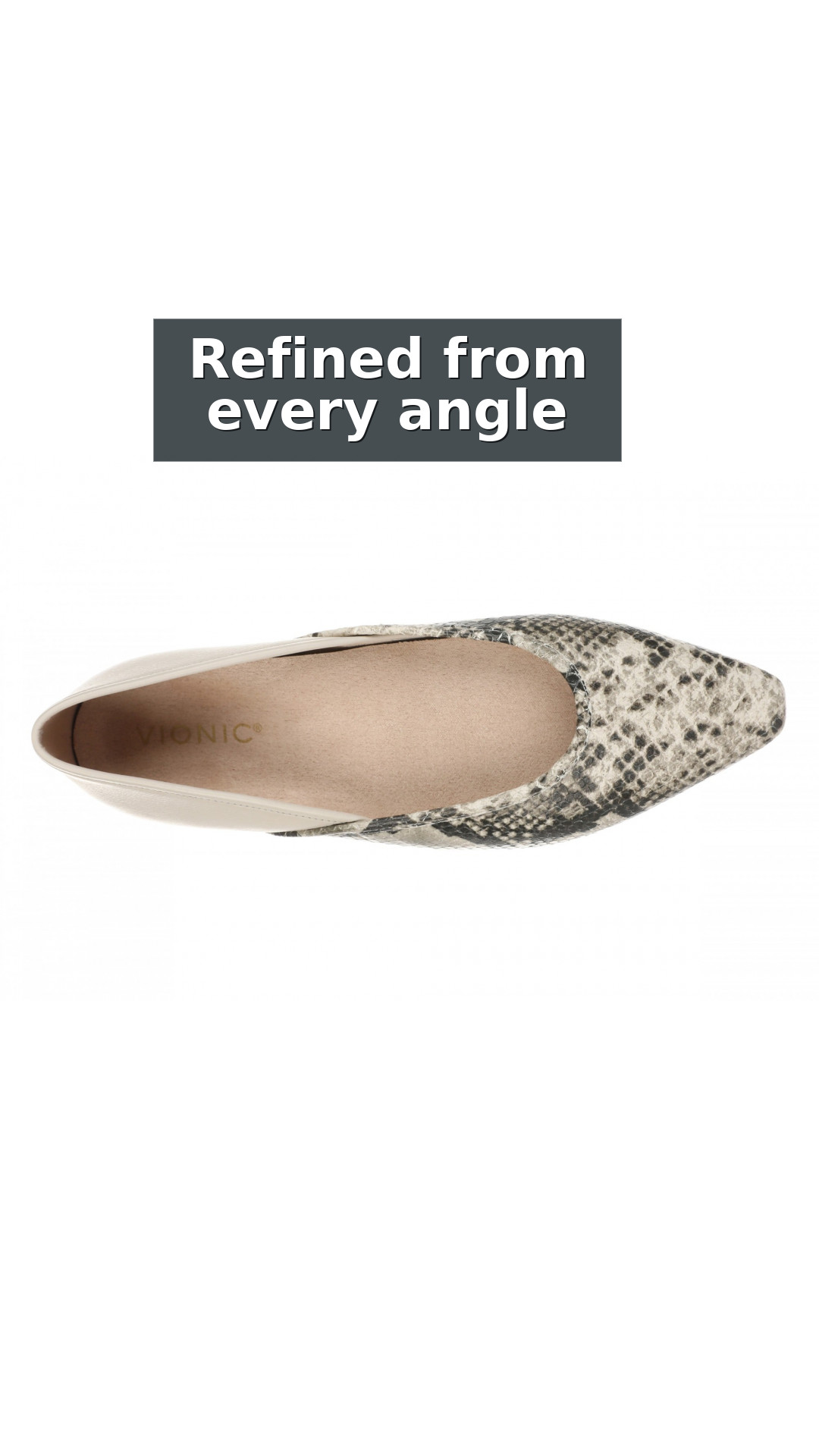 Vionic Gracia Women's Comfort Ballerina Shoe with Arch Support style detail 6: Refined from every angle