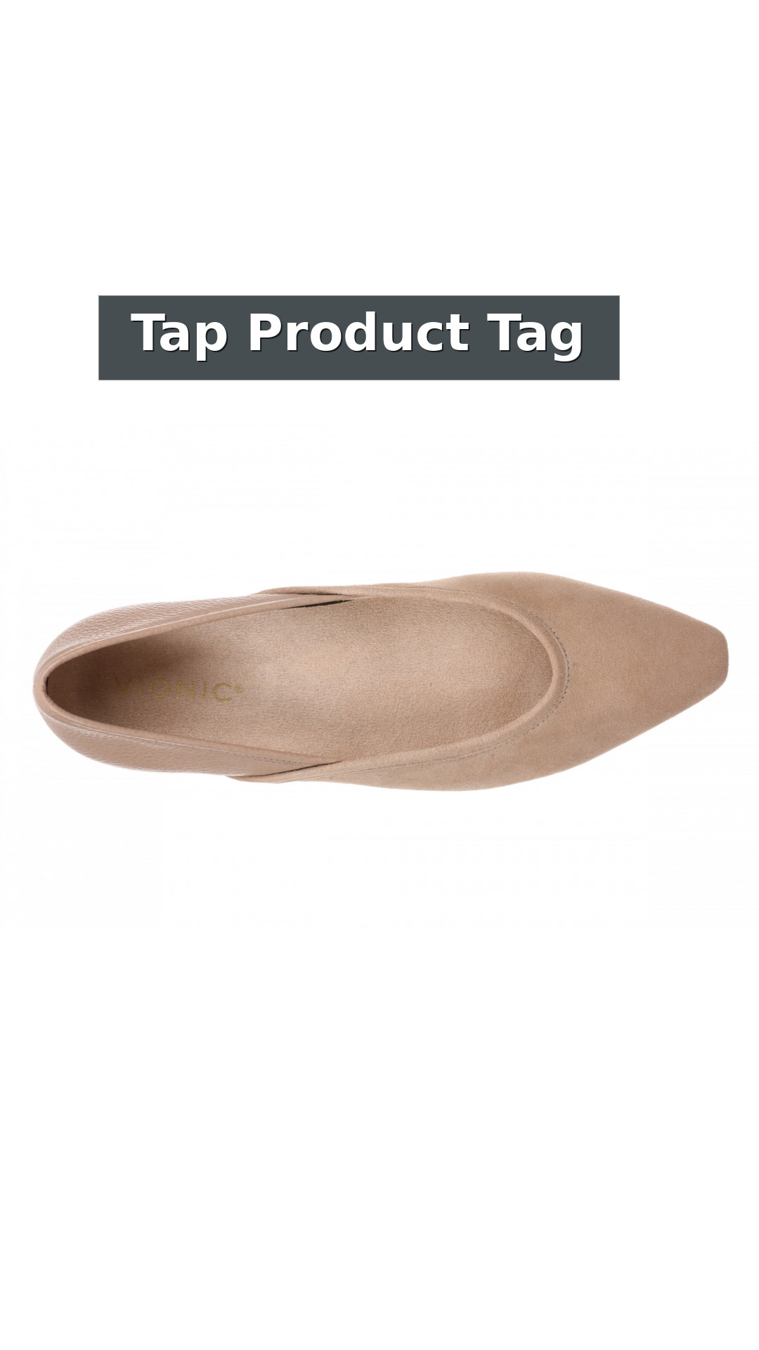 Vionic Gracia Women's Comfort Ballerina Shoe with Arch Support style detail 12: Tap Product Tag