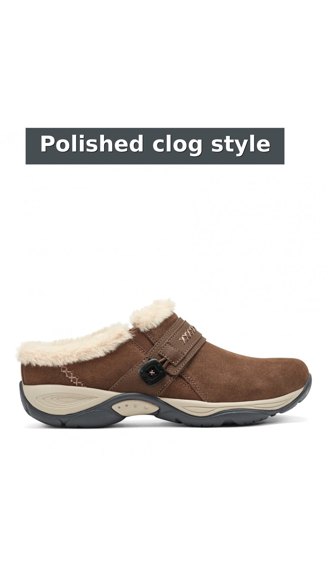 Easy Spirit Elinn Cushioned Arch-Support Slip-On Women's Clog style detail 6: Polished clog style