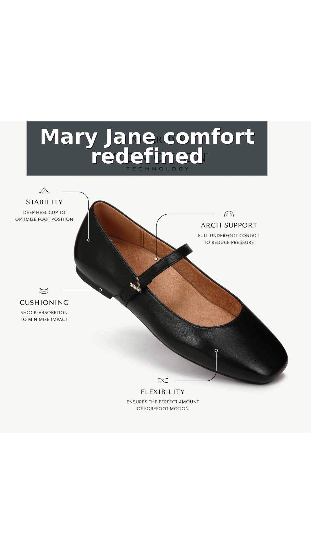 Vionic Alameda Women's Orthotic Supportive Mary Jane Flat