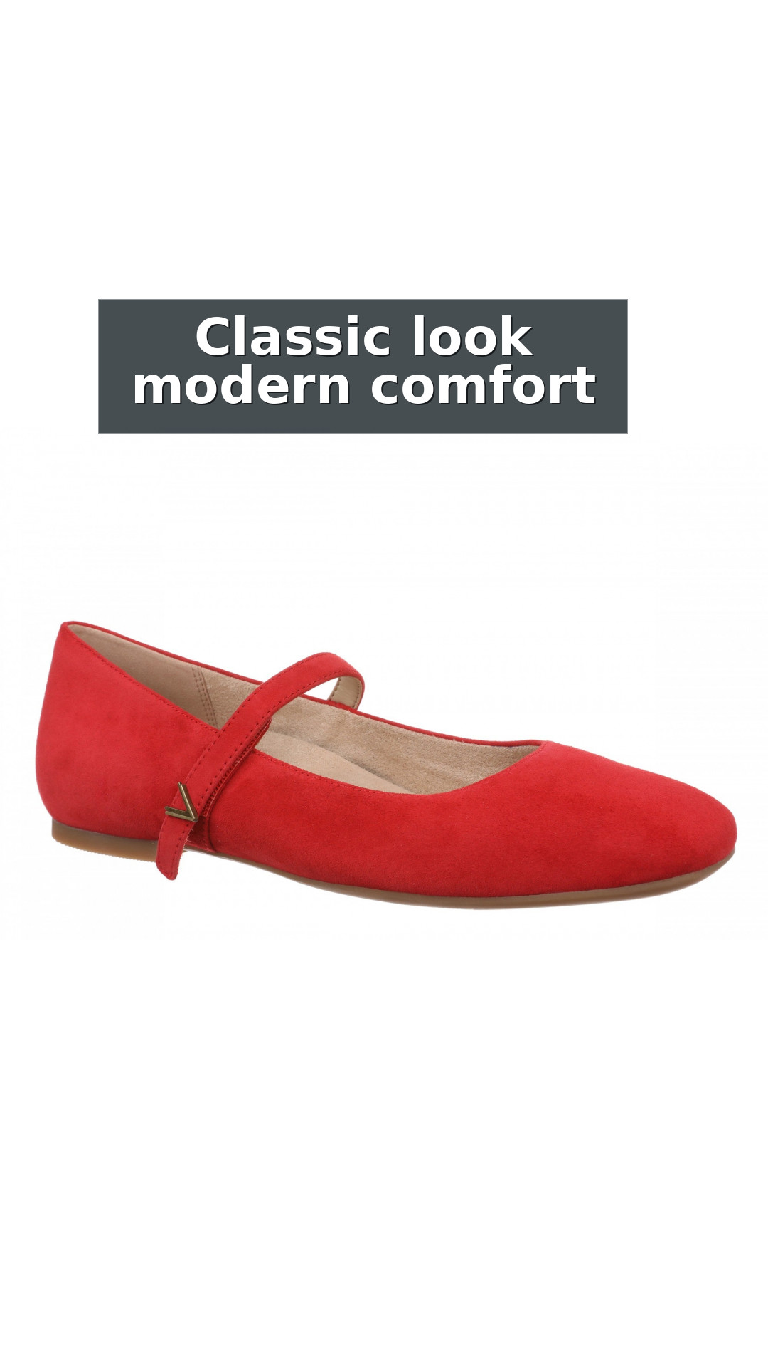 Vionic Alameda Women's Orthotic Supportive Mary Jane Flat style detail 5: Classic look modern comfort