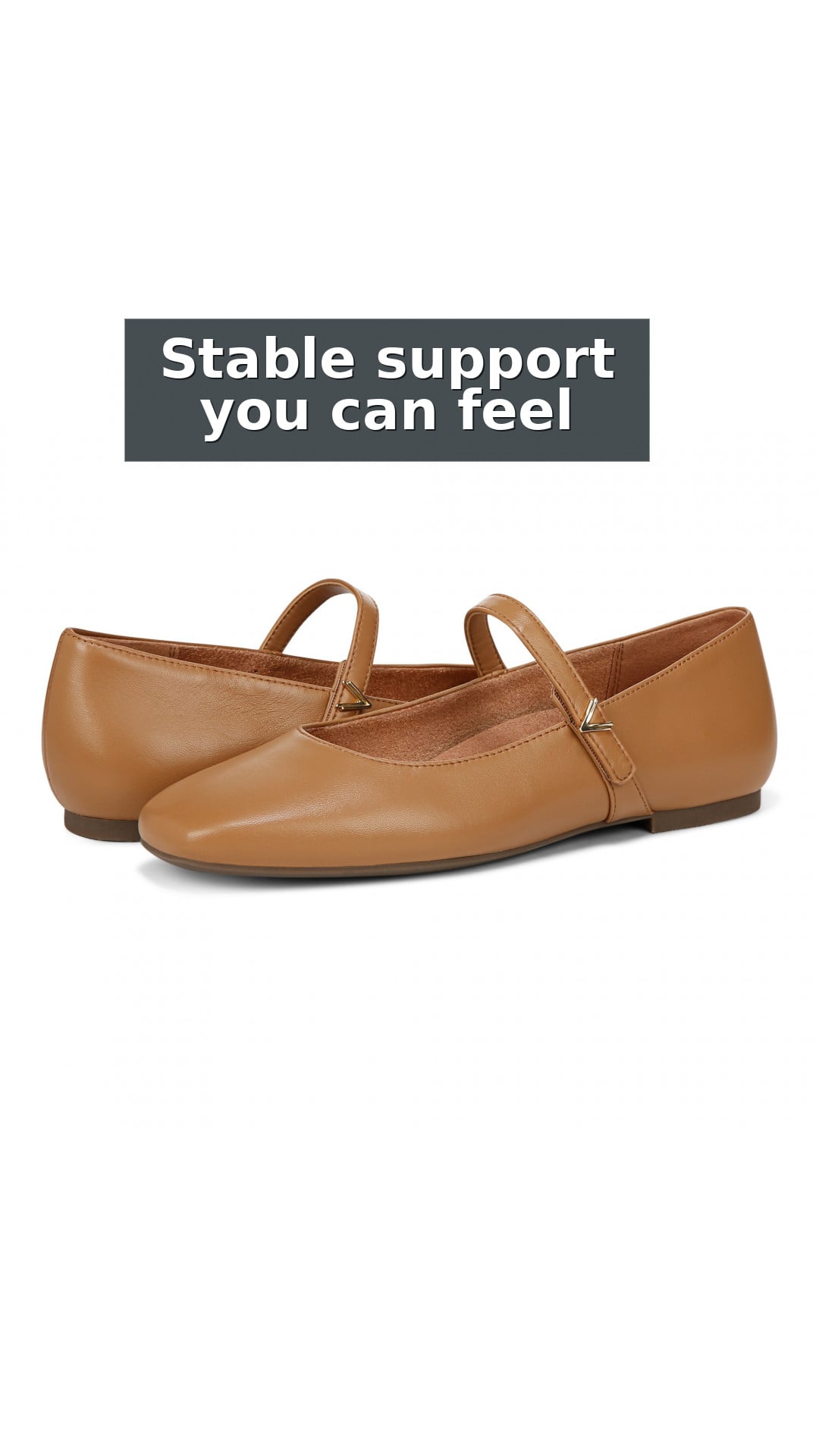Vionic Alameda Women's Orthotic Supportive Mary Jane Flat style detail 7: Stable support you can feel