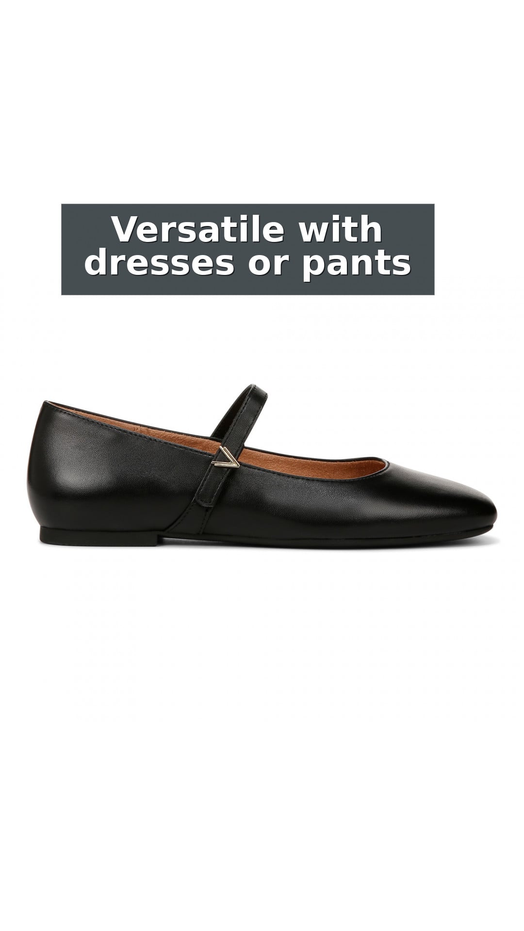 Vionic Alameda Women's Orthotic Supportive Mary Jane Flat style detail 9: Versatile with dresses or pants