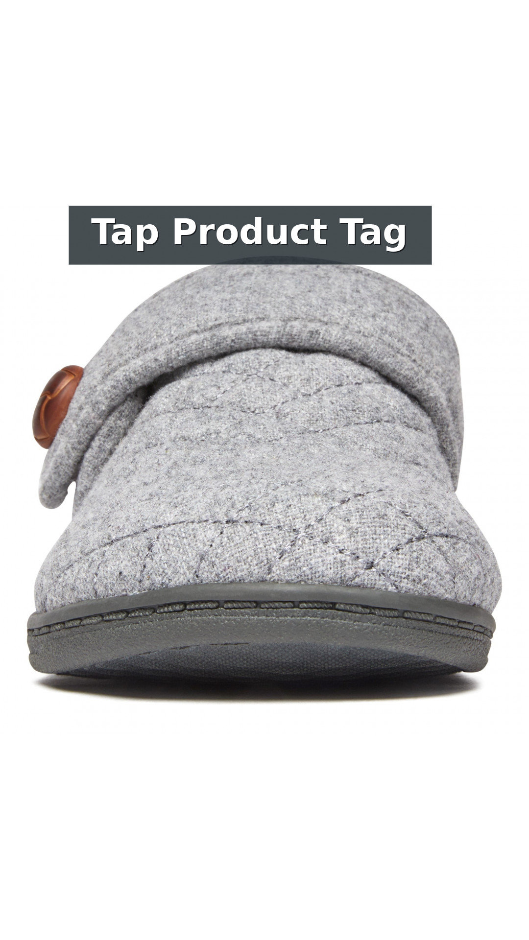 Vionic Jackie Women's Adjustable Supportive Slipper style detail 12: Tap Product Tag