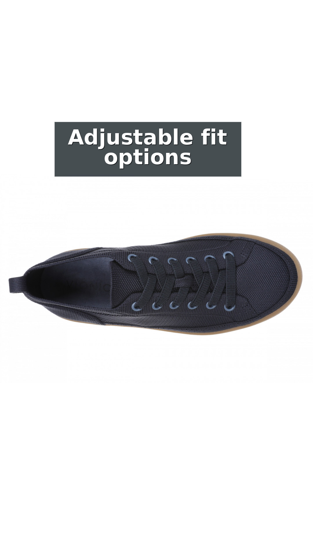 Vionic Winny Knit Women's Comfortable Orthotic Arch Support Knit Sneaker style detail 6: Adjustable fit options