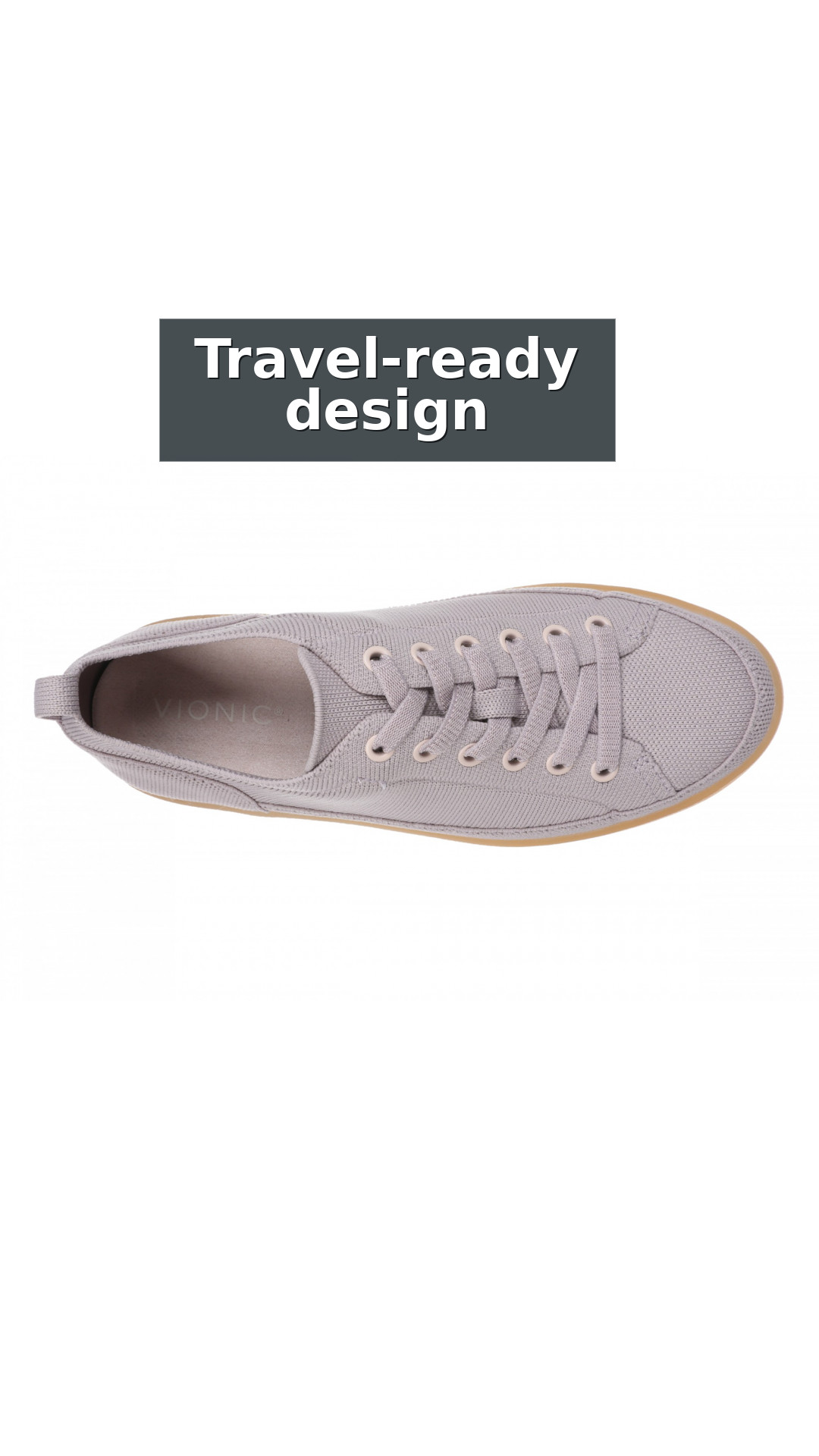 Vionic Winny Knit Women's Comfortable Orthotic Arch Support Knit Sneaker style detail 9: Travel-ready design