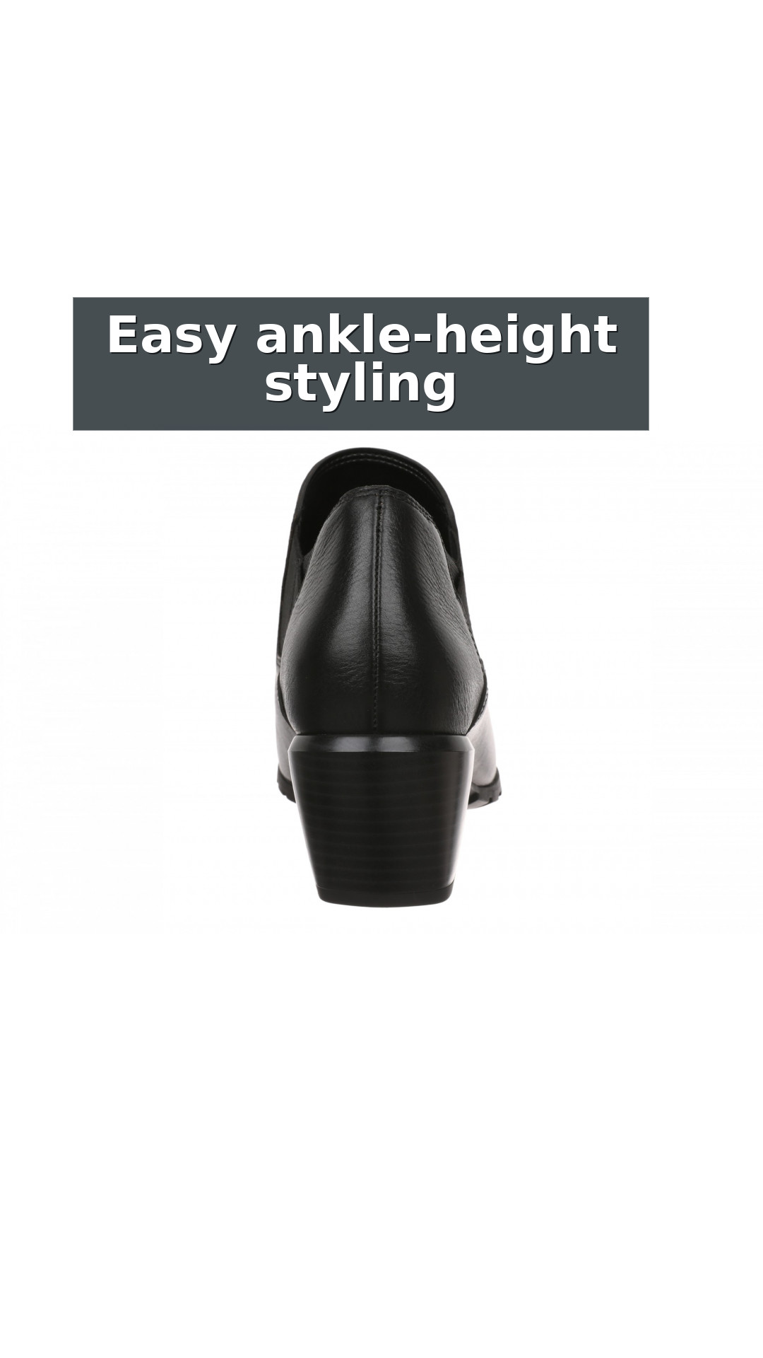 Vionic Bethany Orthotic Arch Support Women's Ankle Boot style detail 4: Easy ankle-height styling