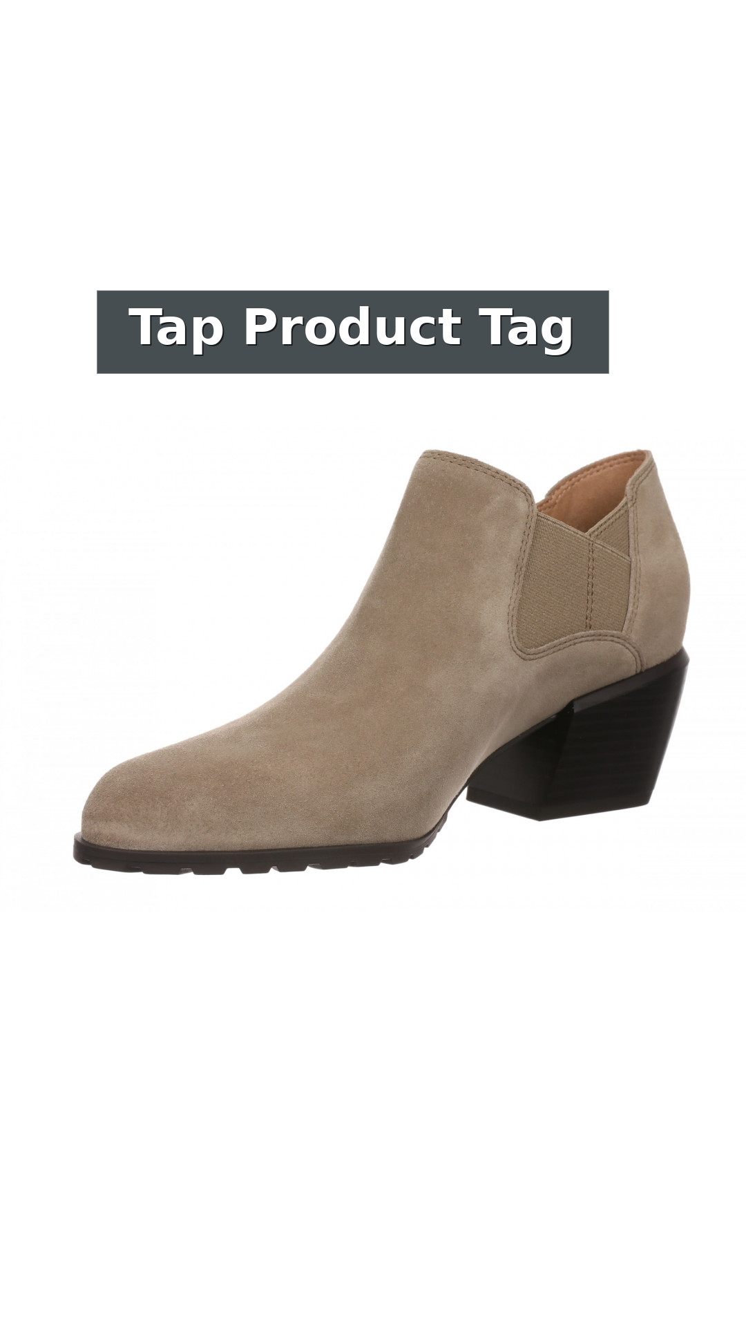 Vionic Bethany Orthotic Arch Support Women's Ankle Boot style detail 12: Tap Product Tag