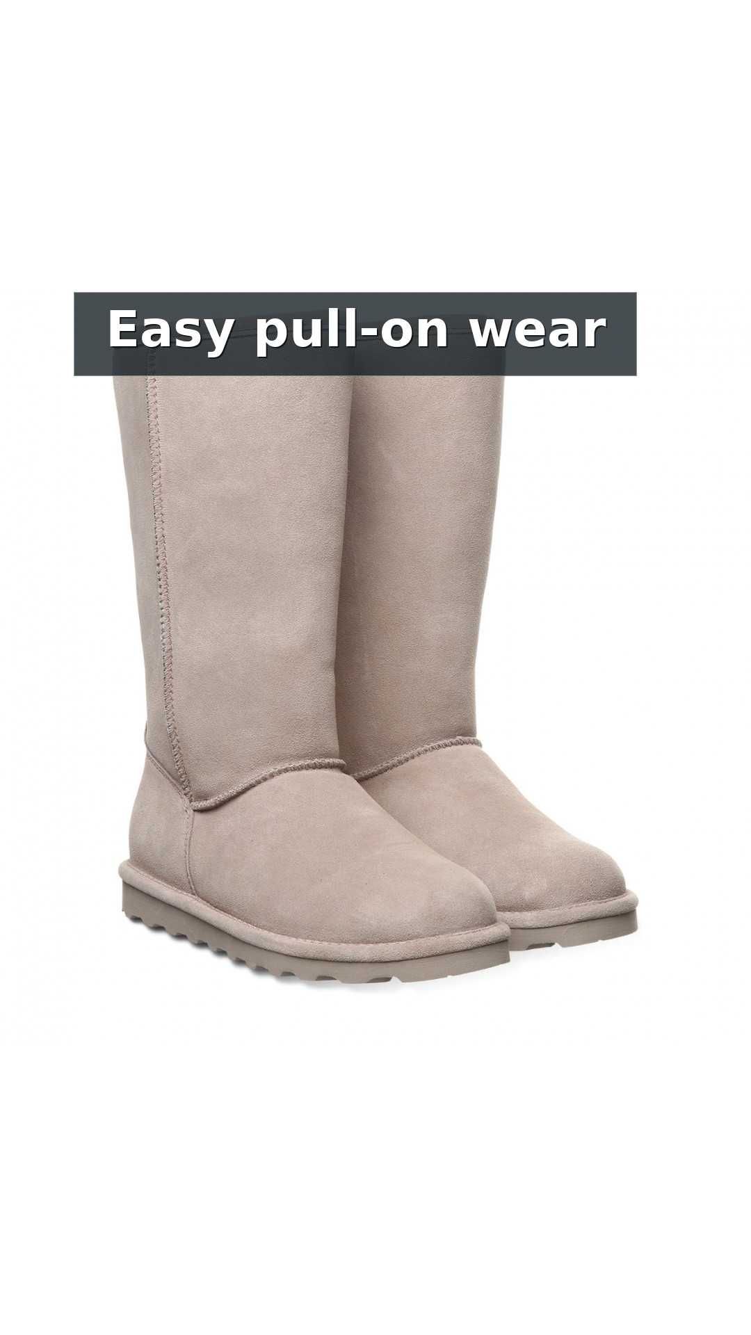 Bearpaw Elle Tall Women's Suede Boots - 1963w style detail 6: Easy pull-on wear