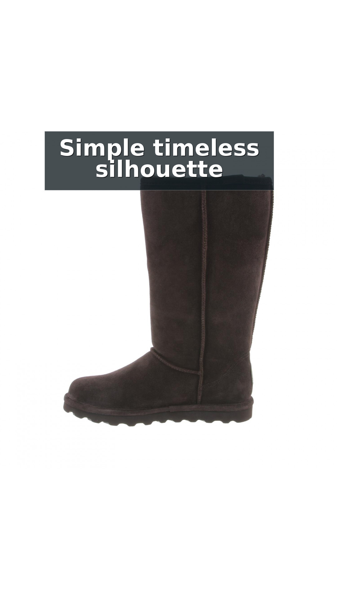 Bearpaw Elle Tall Women's Suede Boots - 1963w style detail 8: Simple timeless silhouette