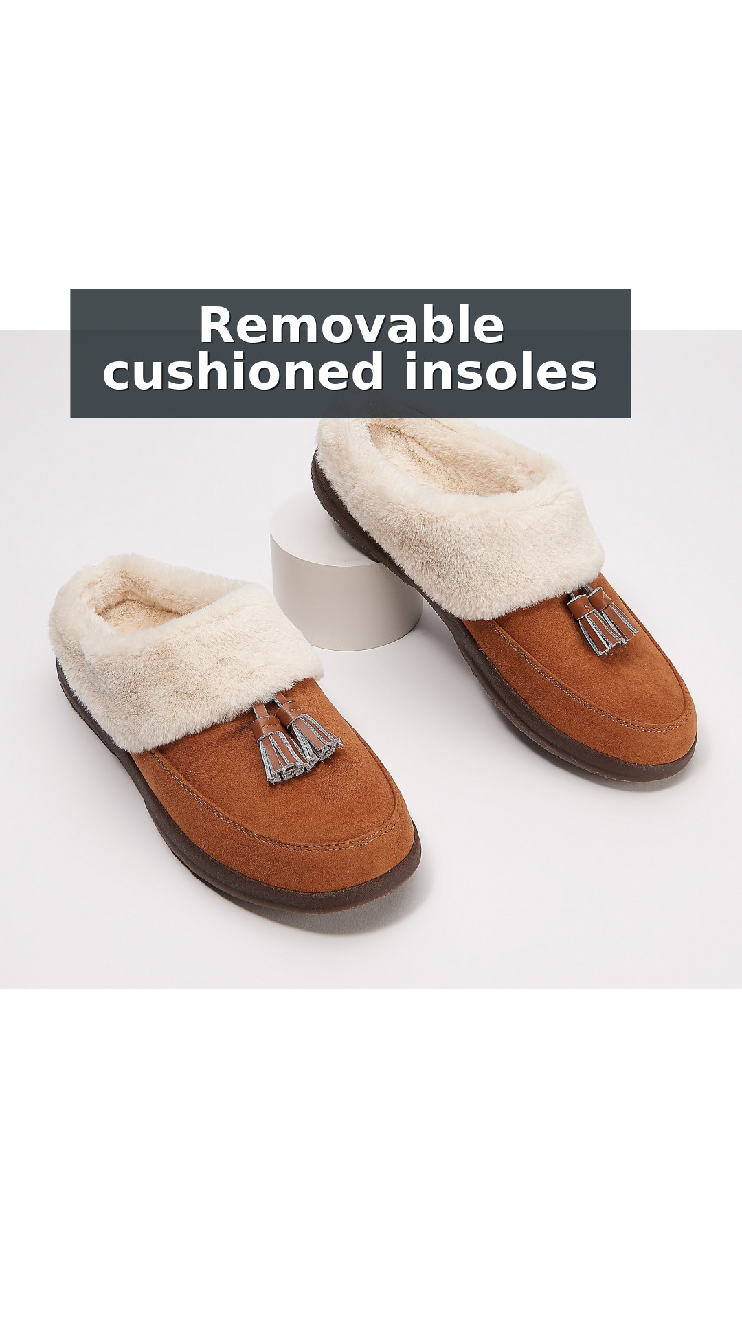 Vionic Perrin Women's Arch Supportive Slipper with Removable Insoles style detail 3: Removable cushioned insoles