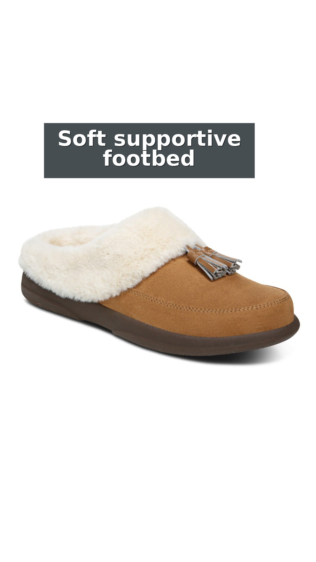 Vionic Perrin Women's Arch Supportive Slipper with Removable Insoles style detail 5: Soft supportive footbed