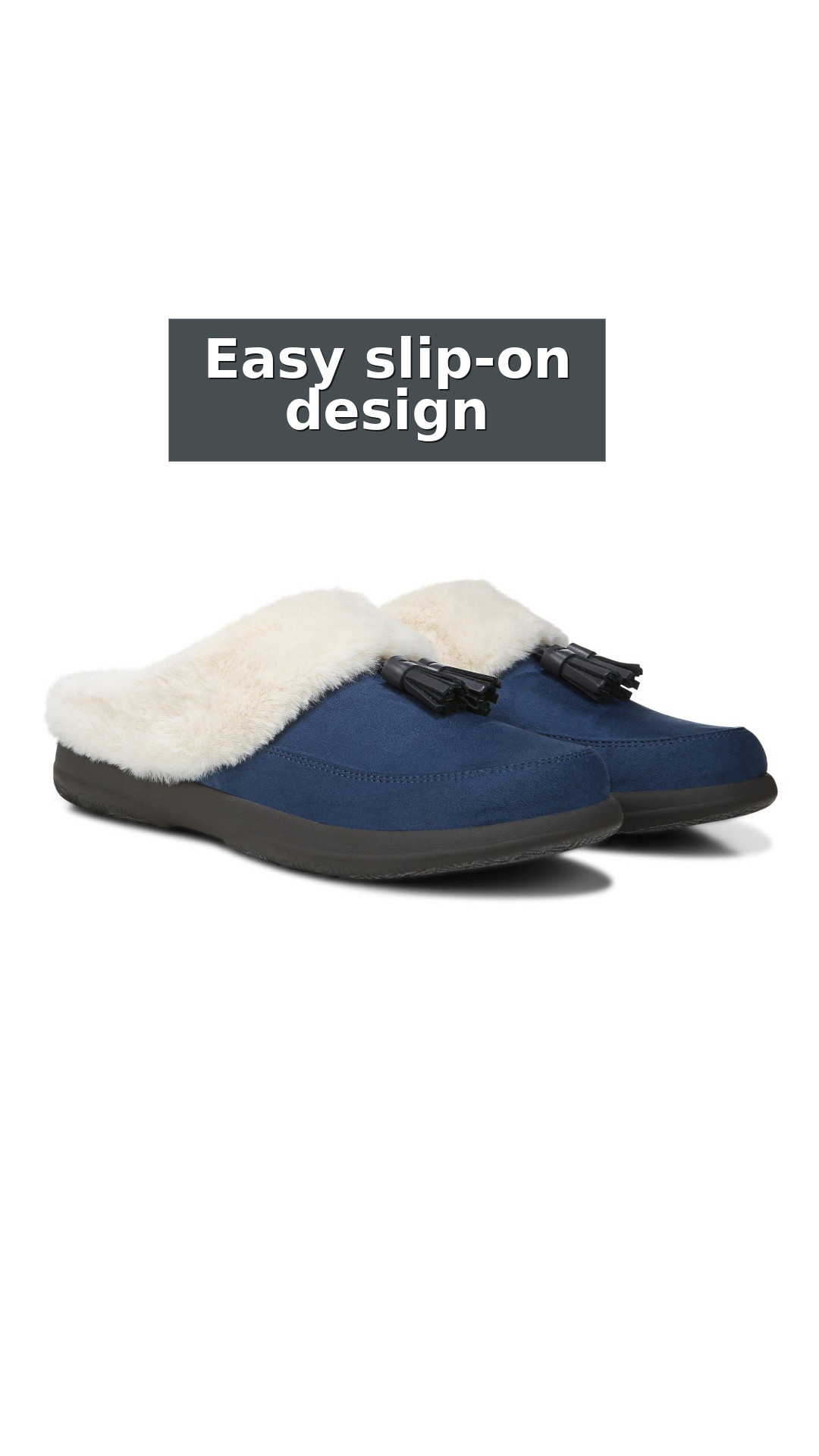 Vionic Perrin Women's Arch Supportive Slipper with Removable Insoles style detail 11: Easy slip-on design