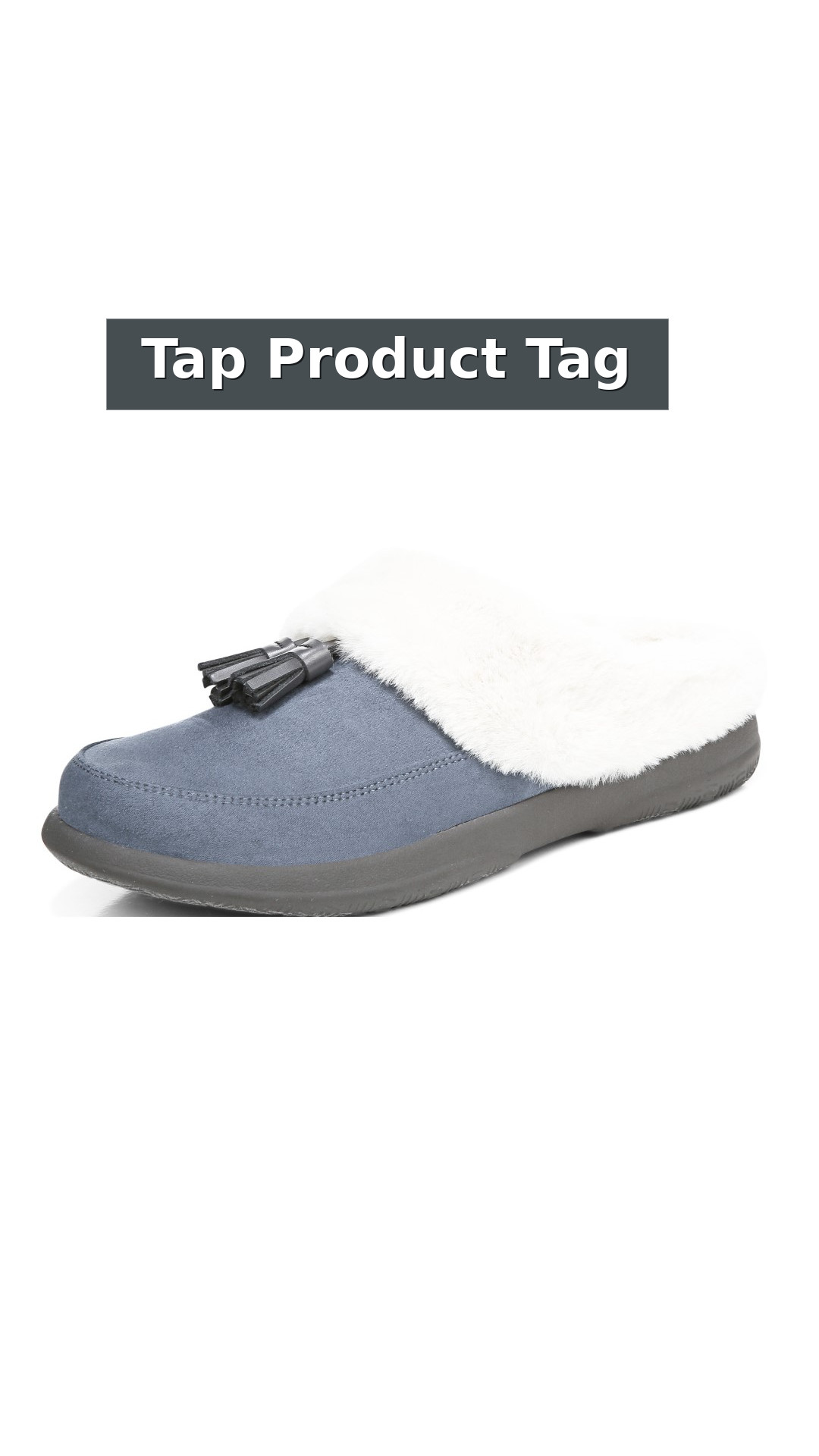 Vionic Perrin Women's Arch Supportive Slipper with Removable Insoles style detail 12: Tap Product Tag
