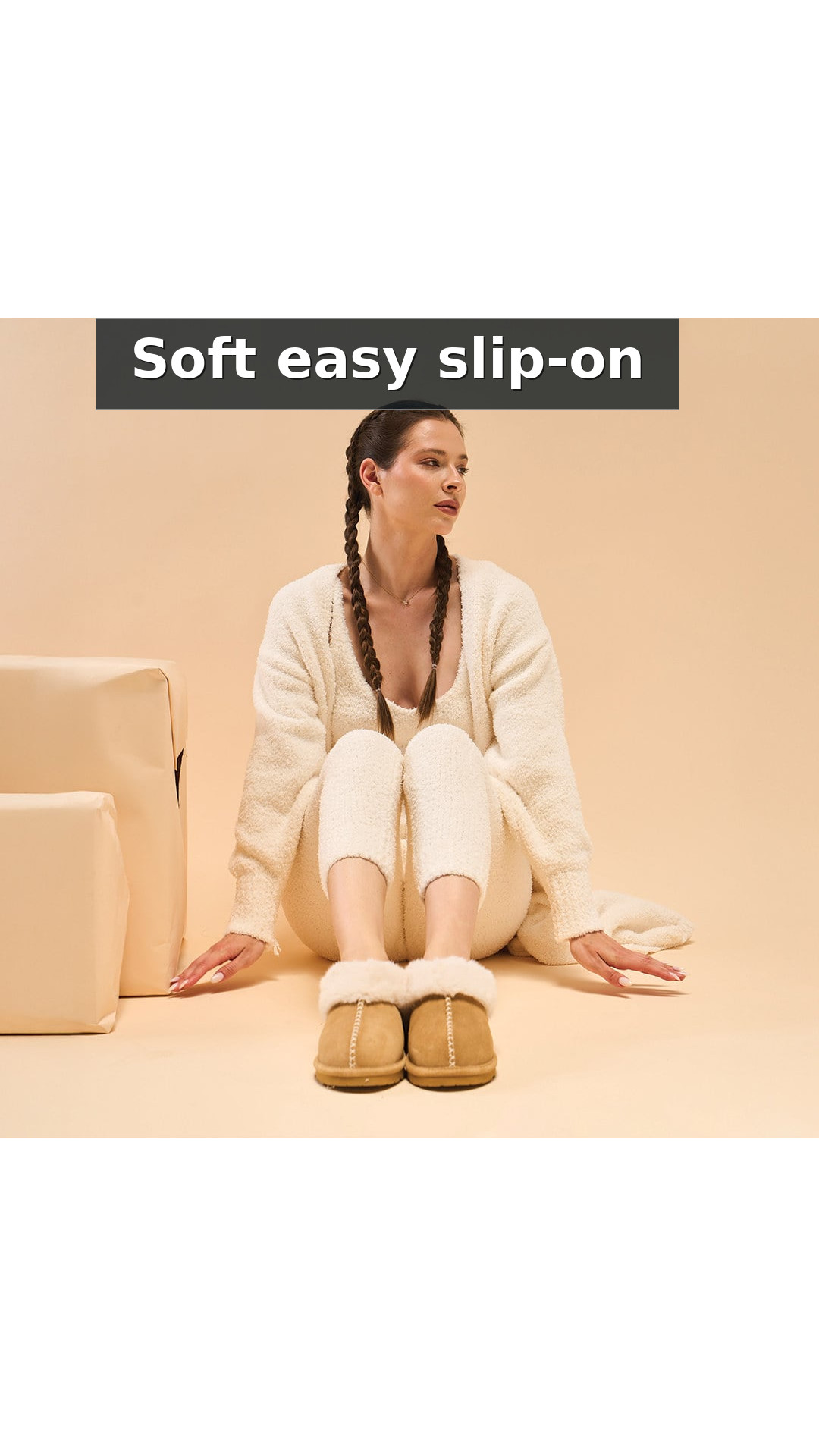 Bearpaw Bella Women's Slippers - 3334w | Cozy Suede Comfort Slippers style detail 3: Soft easy slip-on