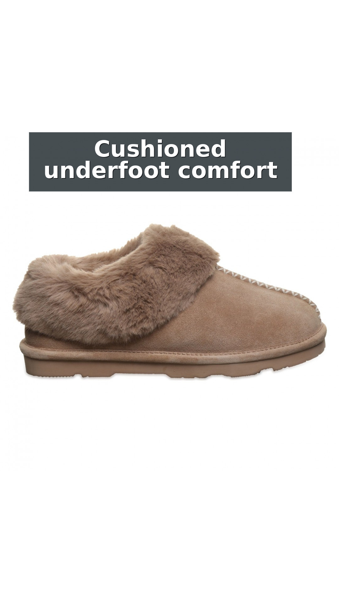 Bearpaw Bella Women's Slippers - 3334w | Cozy Suede Comfort Slippers style detail 7: Cushioned underfoot comfort
