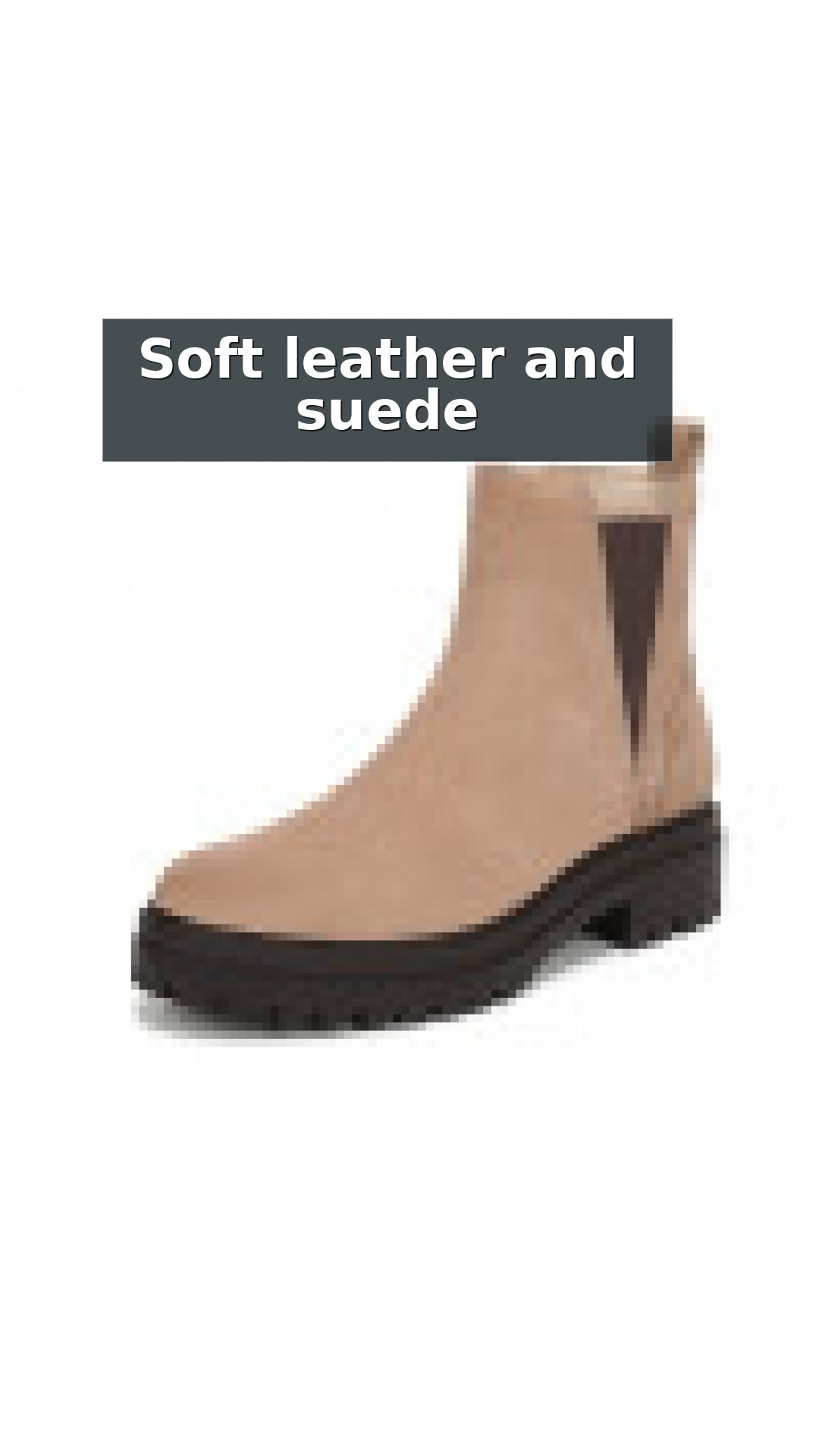 Vionic Georgina Women's Chelsea Boots style detail 3: Soft leather and suede