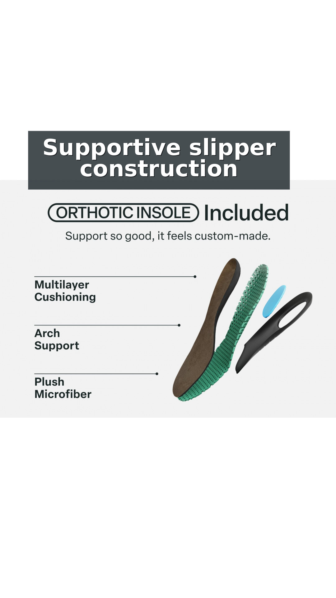 Orthofeet Charlotte Orthotic Comfort Women's Slippers style detail 2: Supportive slipper construction