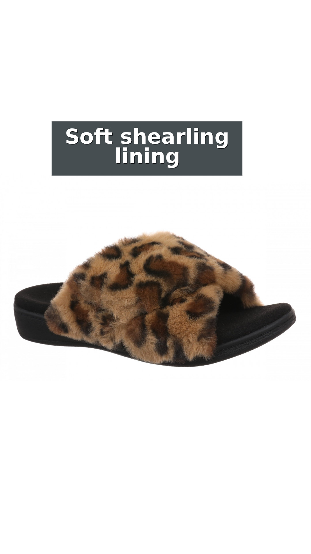 Vionic Relax II Women's Orthotic Slide Slippers style detail 4: Soft shearling lining