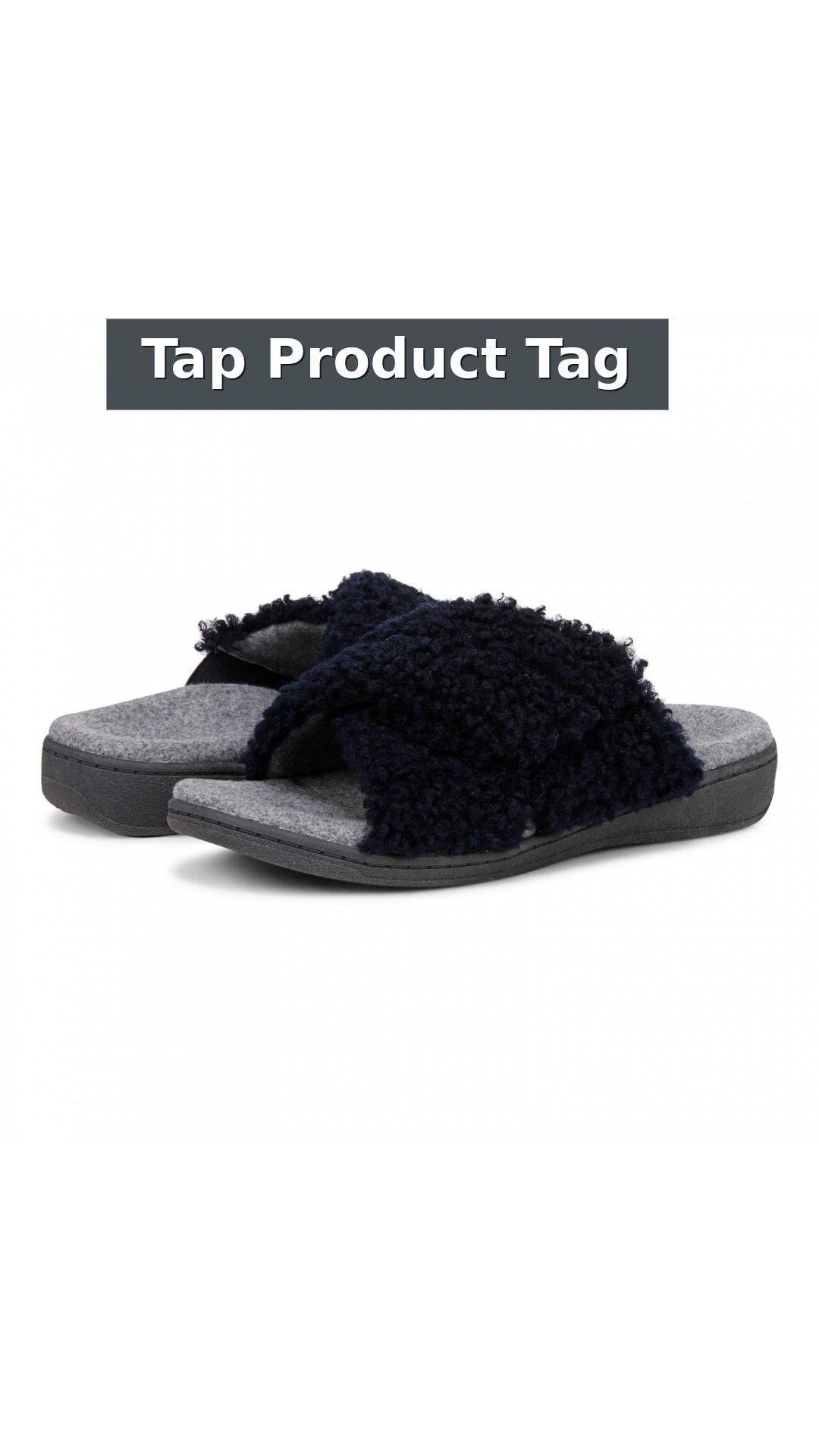 Vionic Relax II Women's Orthotic Slide Slippers style detail 12: Tap Product Tag