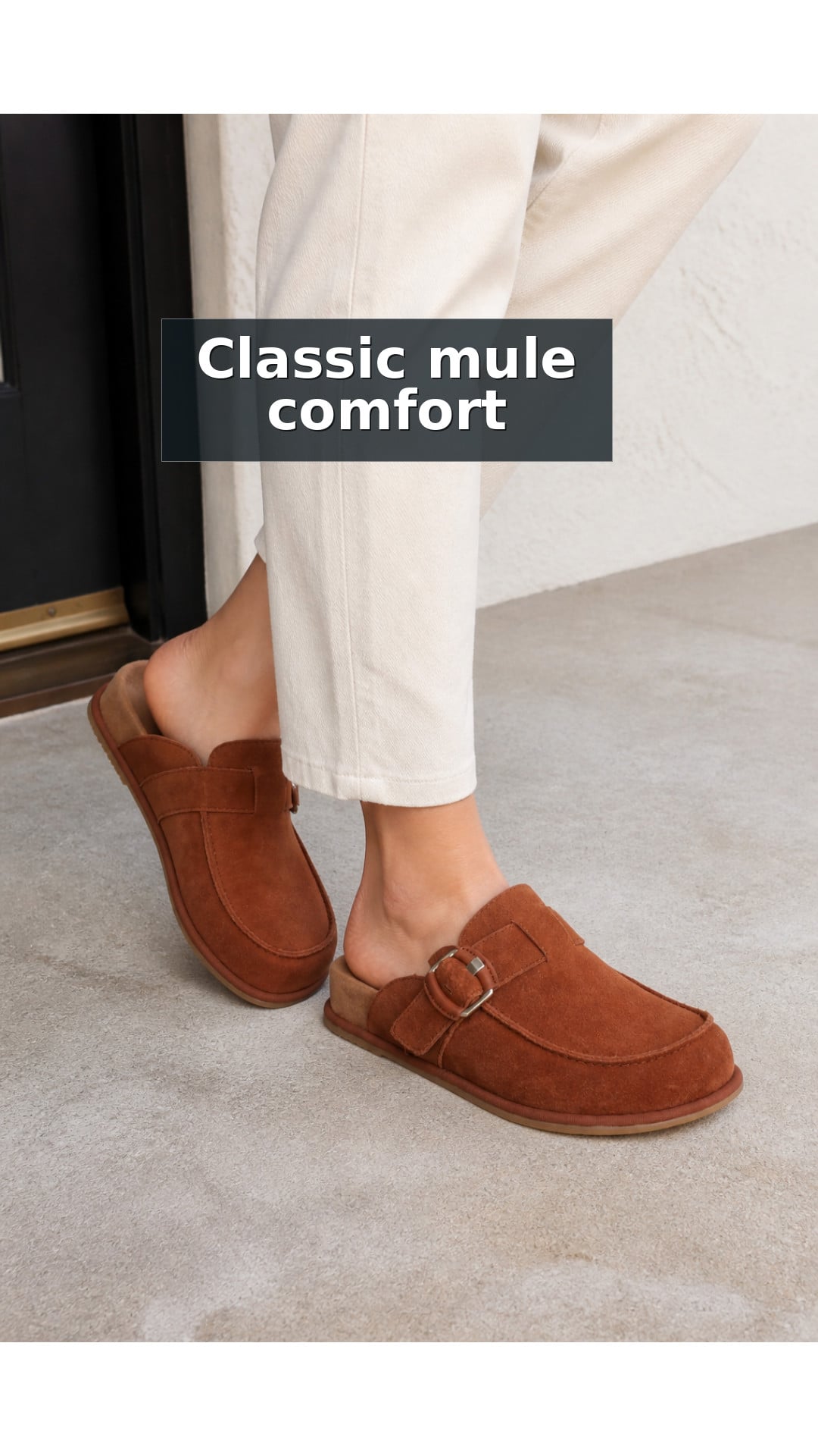 Vionic Arroyo Women's Suede Cushioned Mule Clog