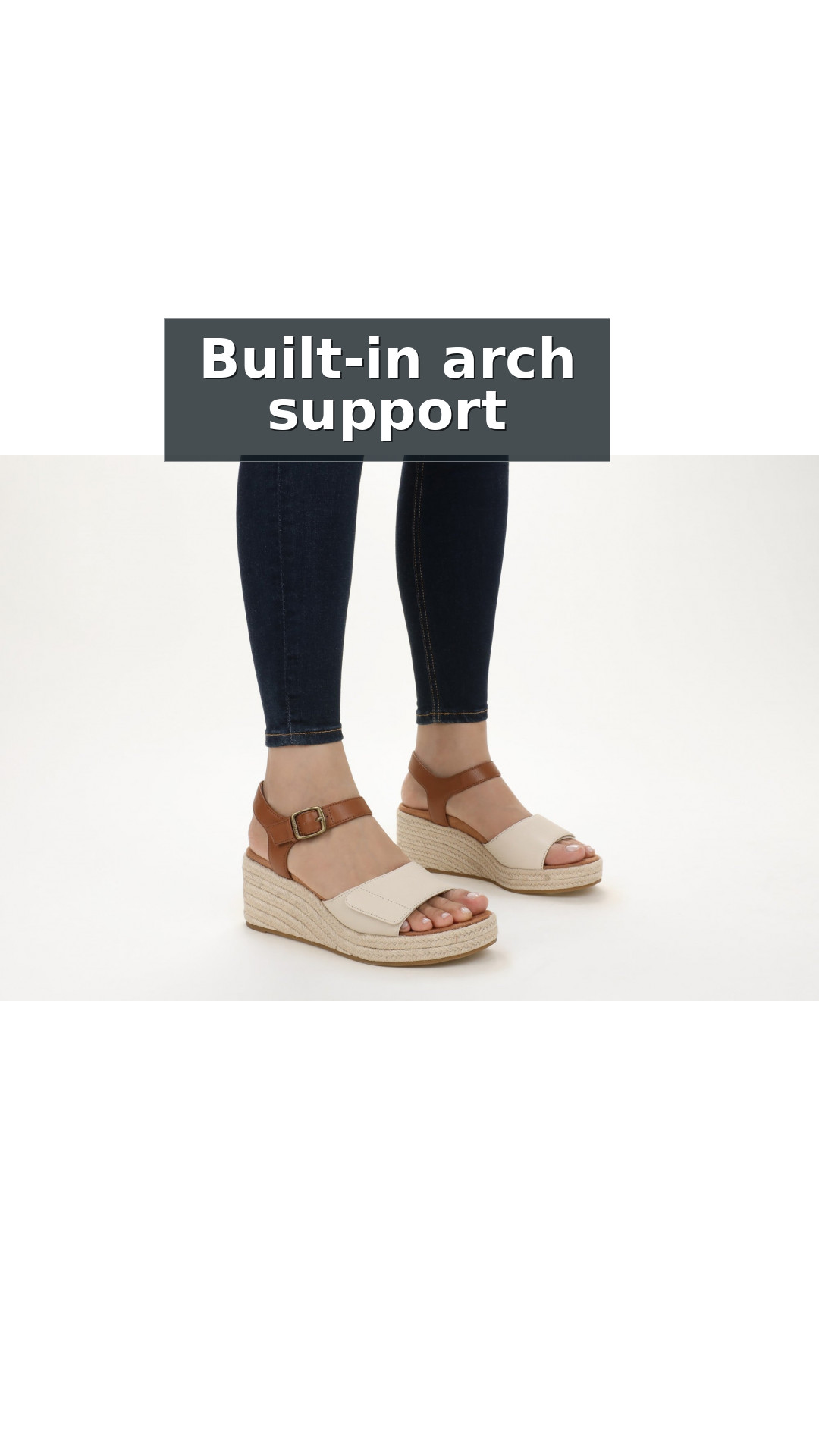 Vionic Sable Women's Platform Supportive Wedge Sandal style detail 2: Built-in arch support