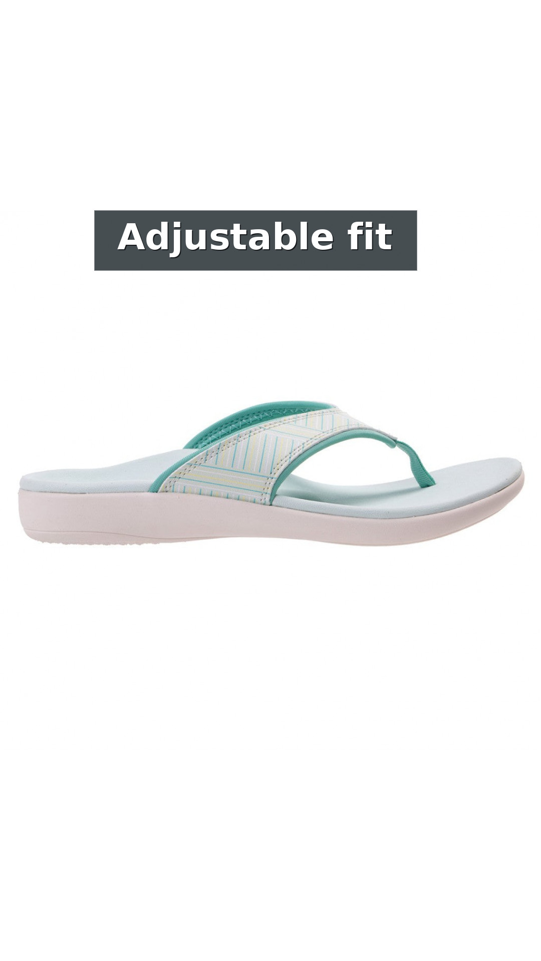 Revitalign Yumi Summer Stripe Orthotic Women's Sandals style detail 4: Adjustable fit