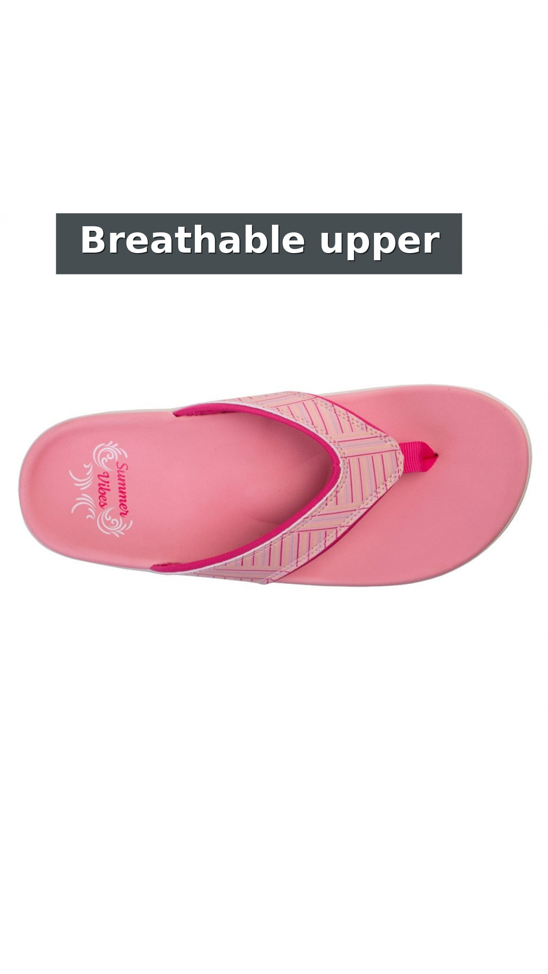 Revitalign Yumi Summer Stripe Orthotic Women's Sandals style detail 10: Breathable upper