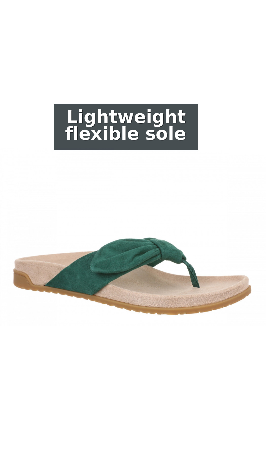 Vionic Eva Women's Orthotic Arch Support Comfort Thong Sandal style detail 4: Lightweight flexible sole