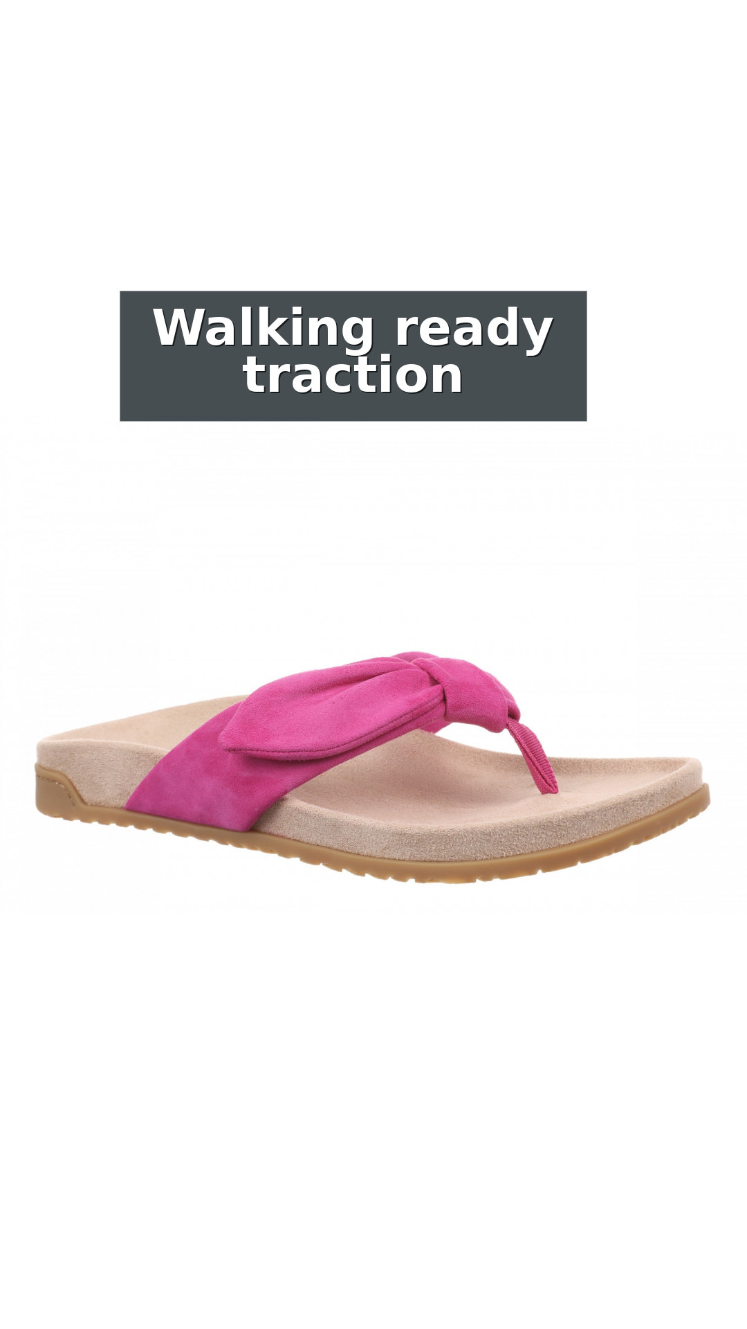 Vionic Eva Women's Orthotic Arch Support Comfort Thong Sandal style detail 5: Walking ready traction