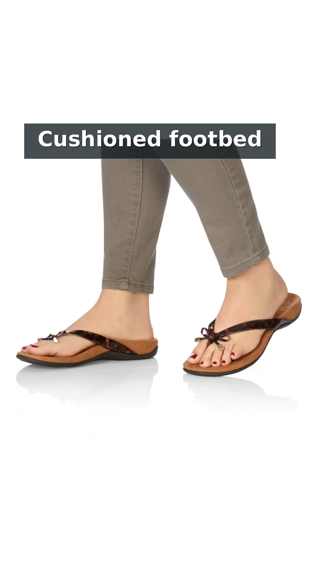 Vionic Bella - Women's Orthotic Thong Sandals style detail 2: Cushioned footbed