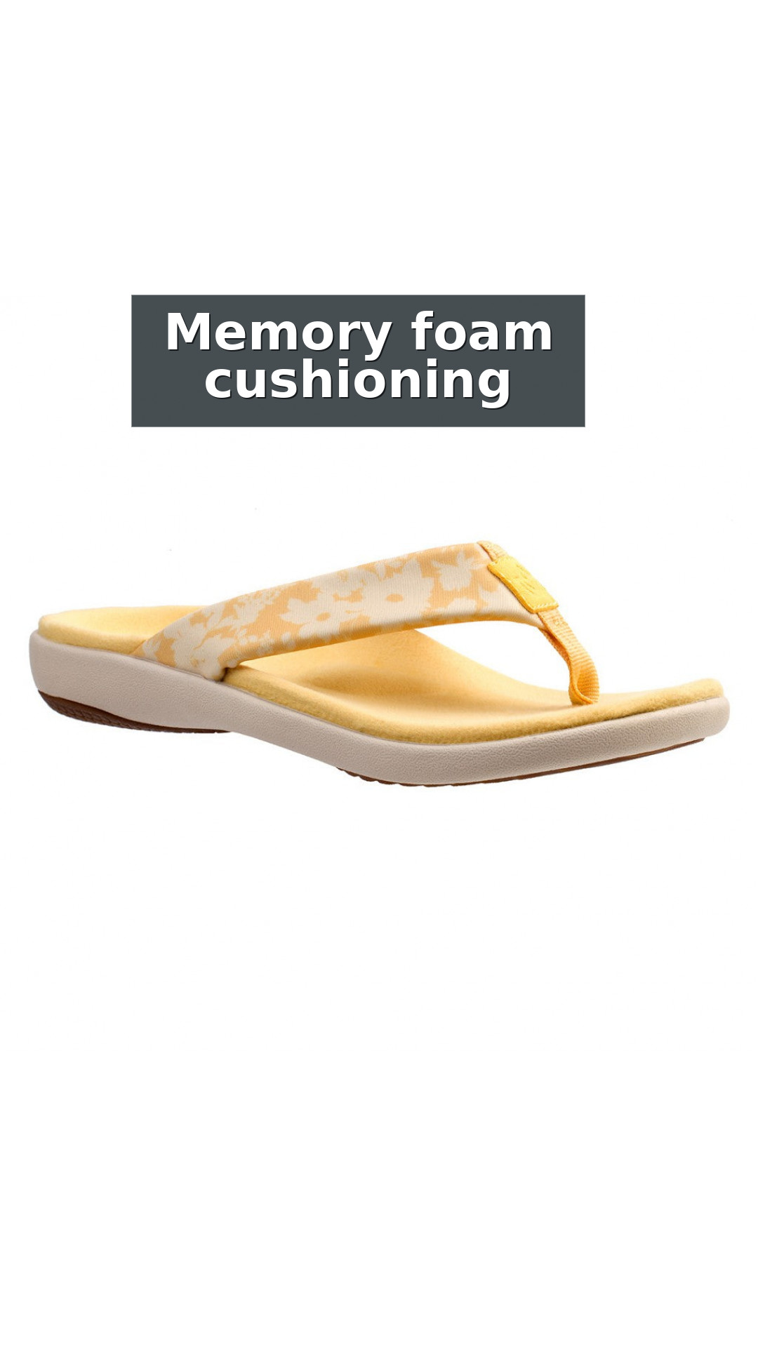 Spenco Victoria Floral Memory Foam Orthotic Support Women's Sandals style detail 2: Memory foam cushioning