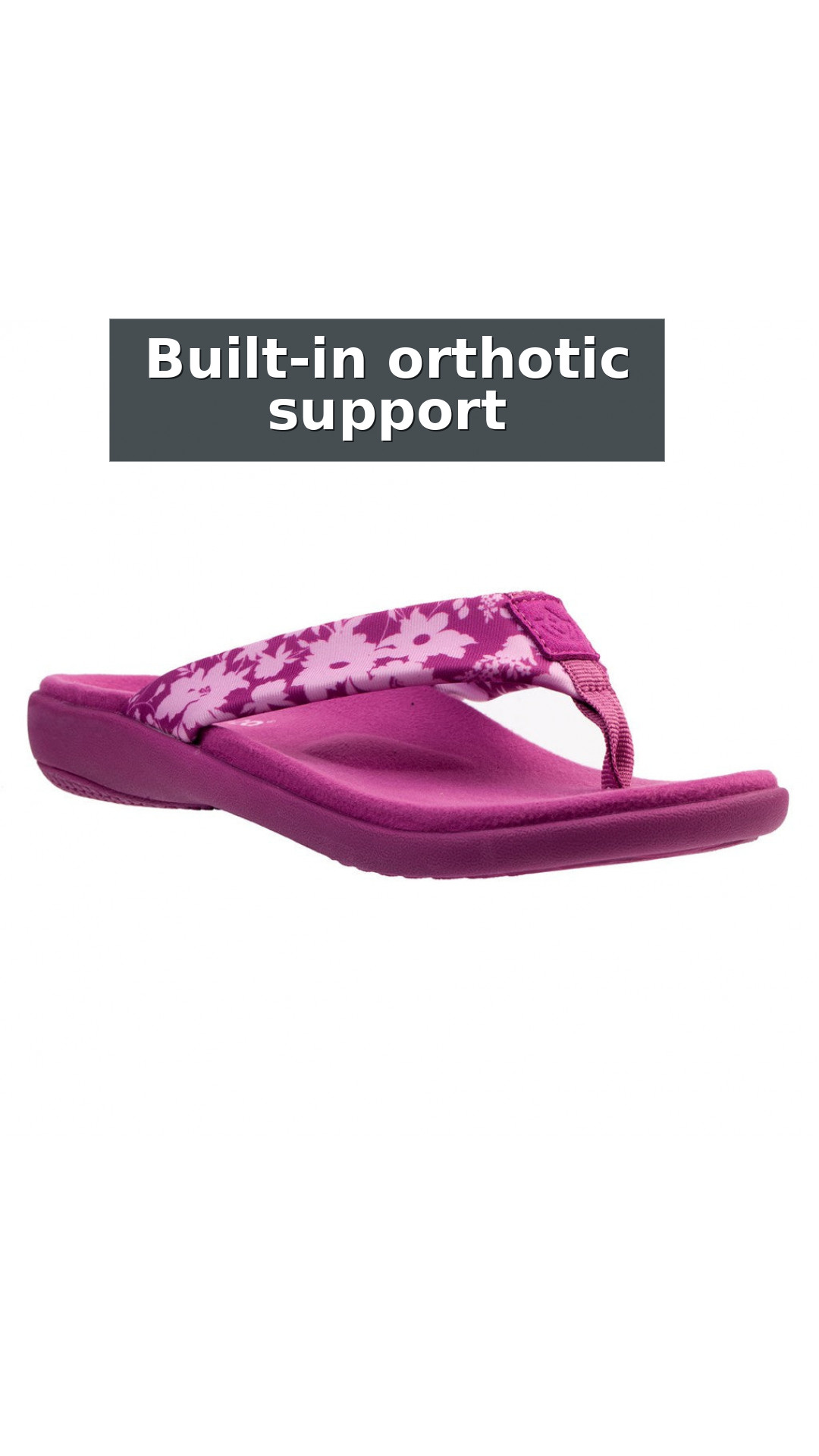 Spenco Victoria Floral Memory Foam Orthotic Support Women's Sandals style detail 3: Built-in orthotic support