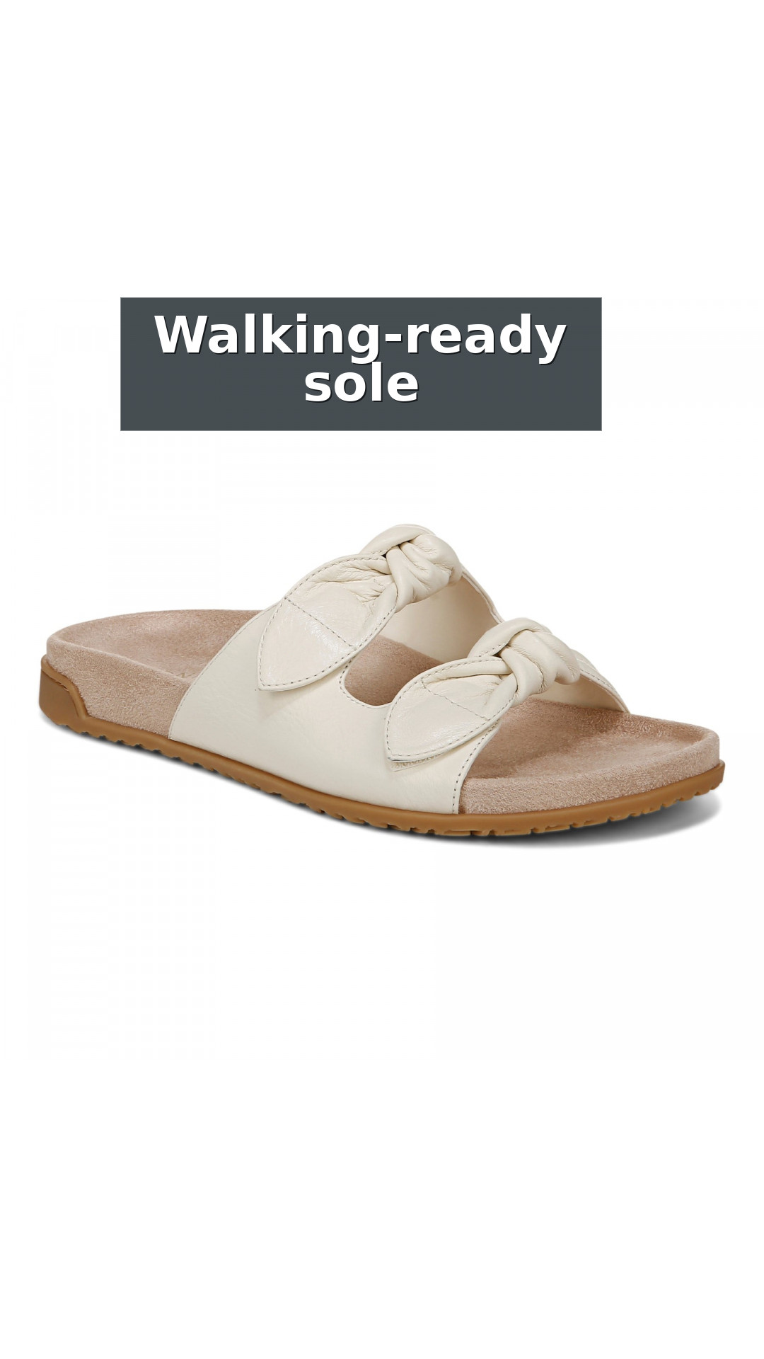 Vionic Elara Women's Orthotic Comfort Slide Sandals style detail 6: Walking-ready sole