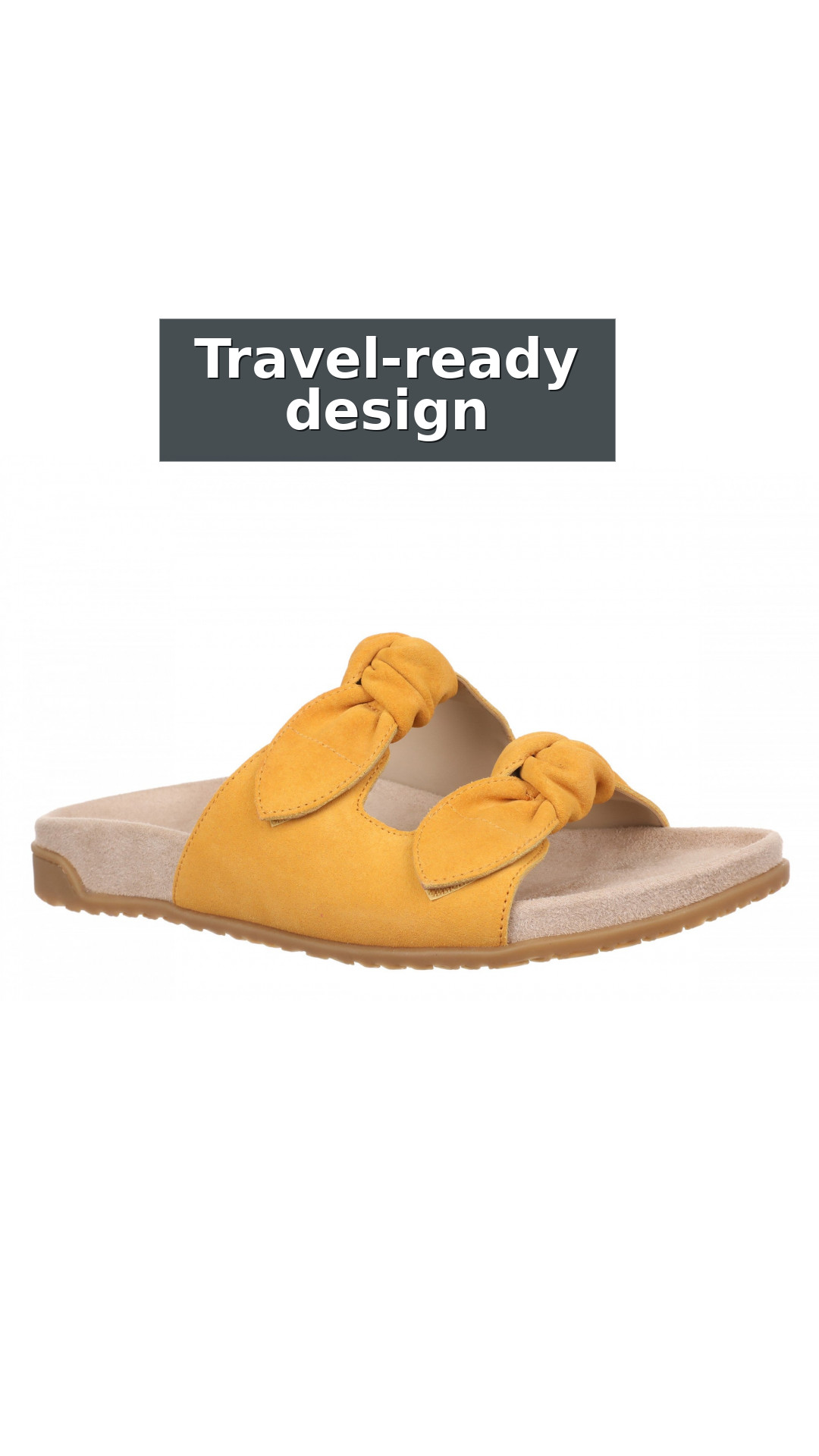 Vionic Elara Women's Orthotic Comfort Slide Sandals style detail 7: Travel-ready design