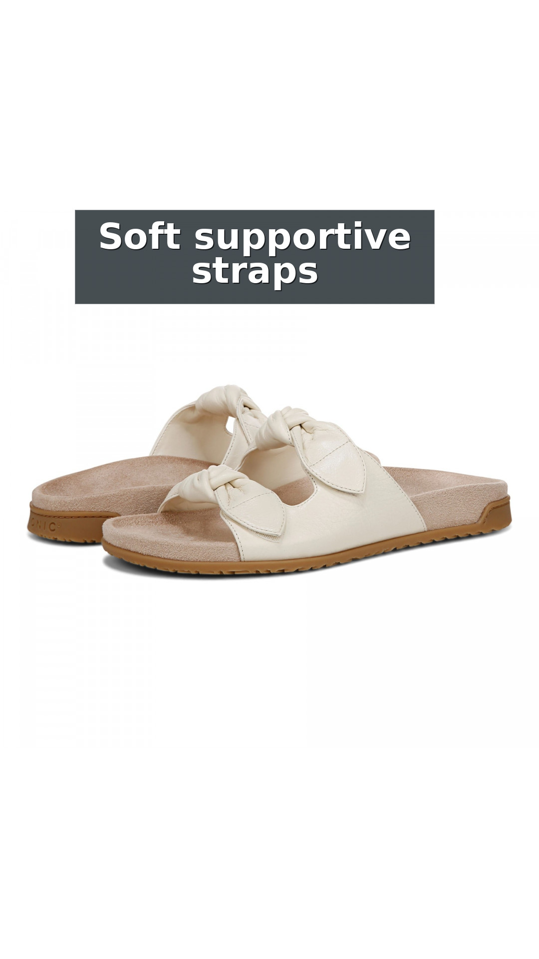 Vionic Elara Women's Orthotic Comfort Slide Sandals style detail 9: Soft supportive straps