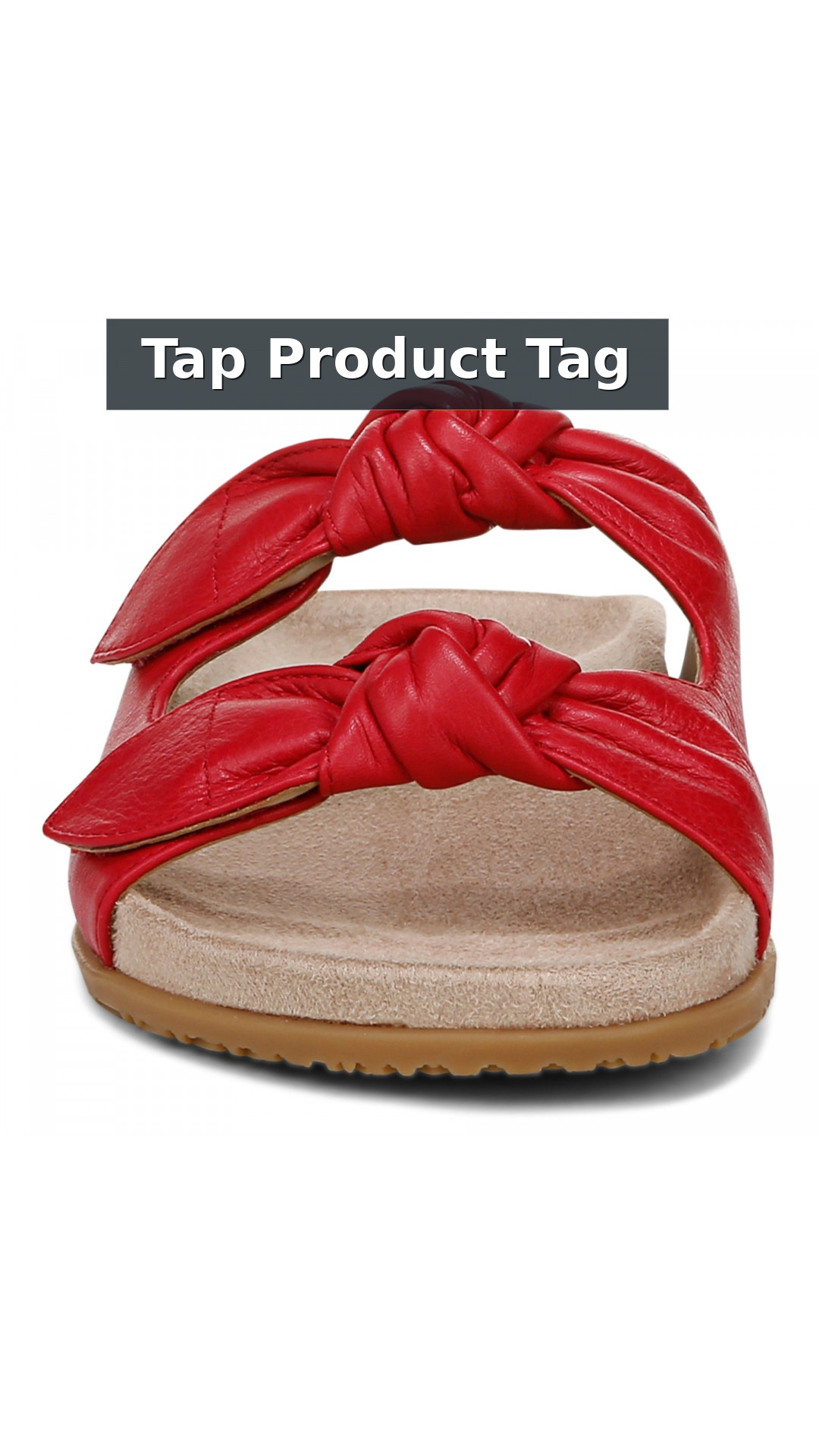 Vionic Elara Women's Orthotic Comfort Slide Sandals style detail 12: Tap Product Tag